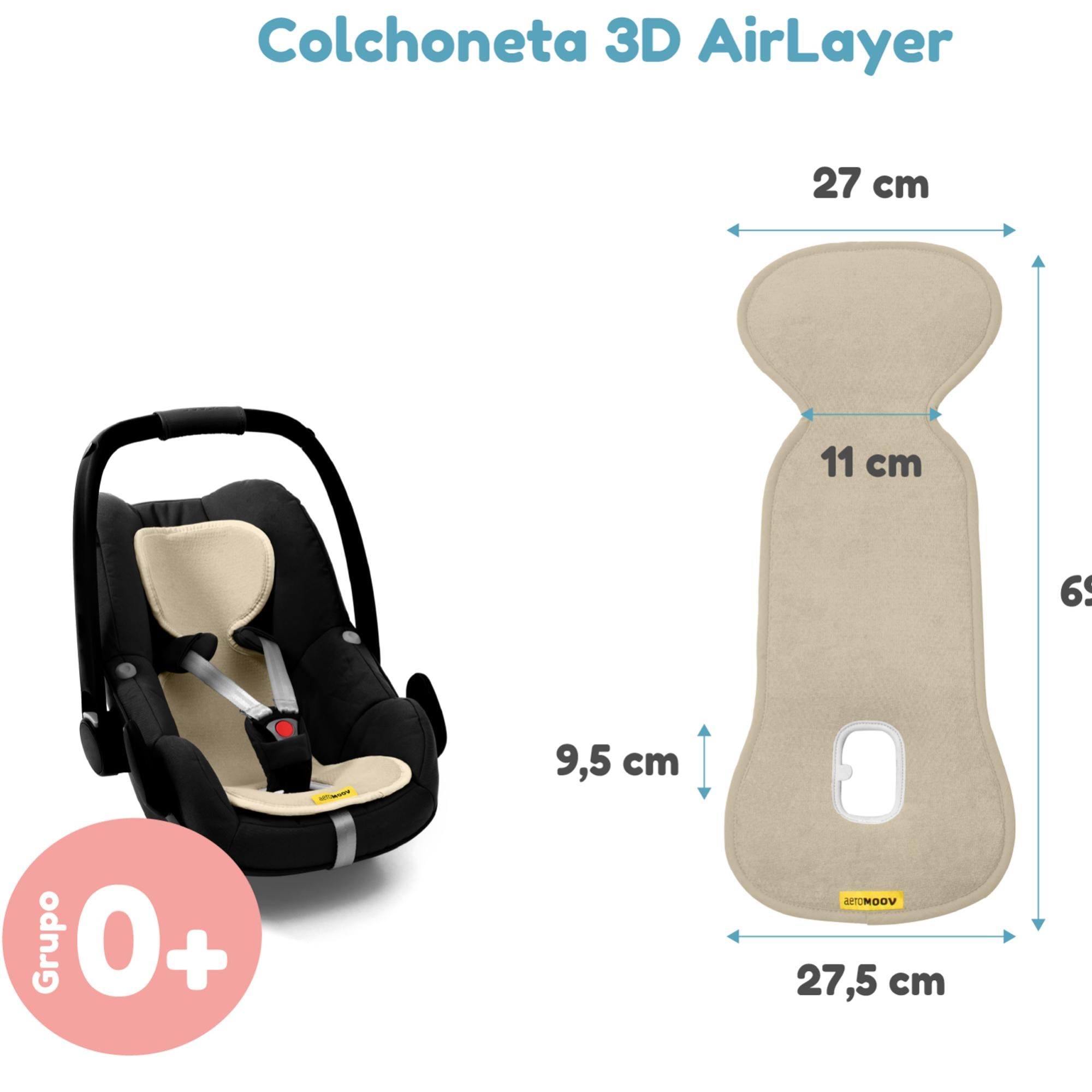Colchoneta silla auto 3D Airlayer Aeromoov Edición Limitada 26 Grupo 0 - Verde Mint Verde Mint-13