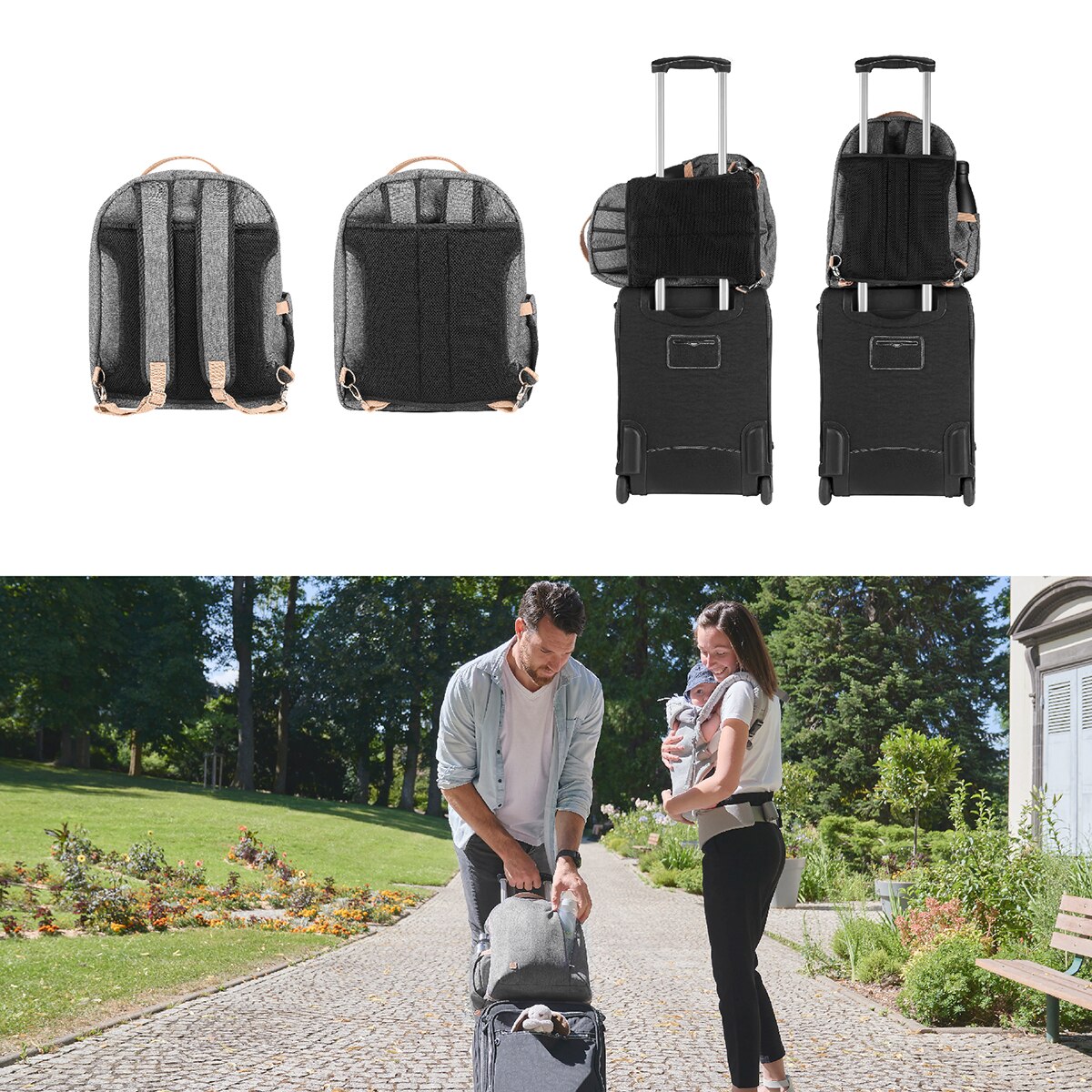 Mochila Muda Fraldas Le Pyla Cinzento-6
