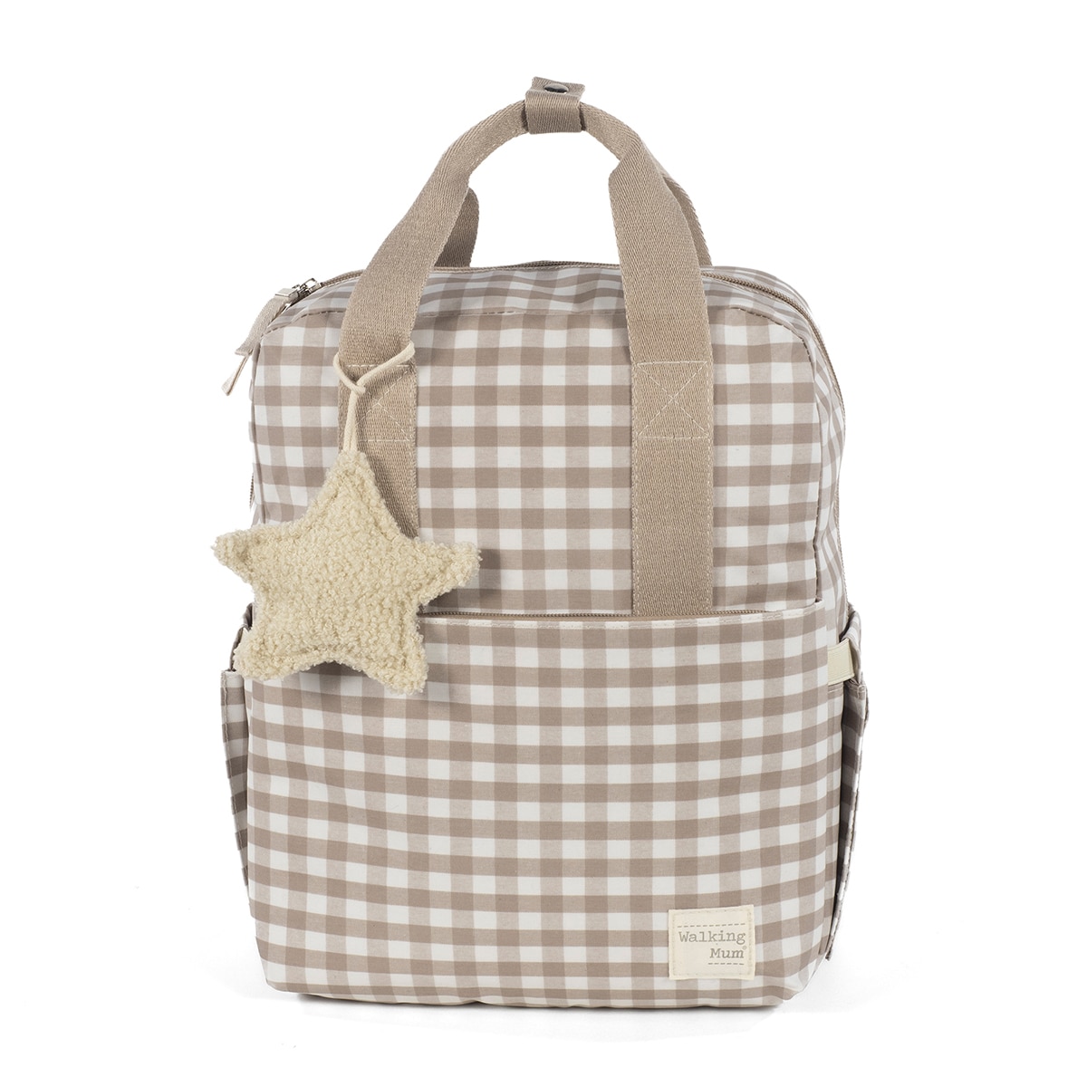 Mochila Walking Mum Caetana Verde Beige-3