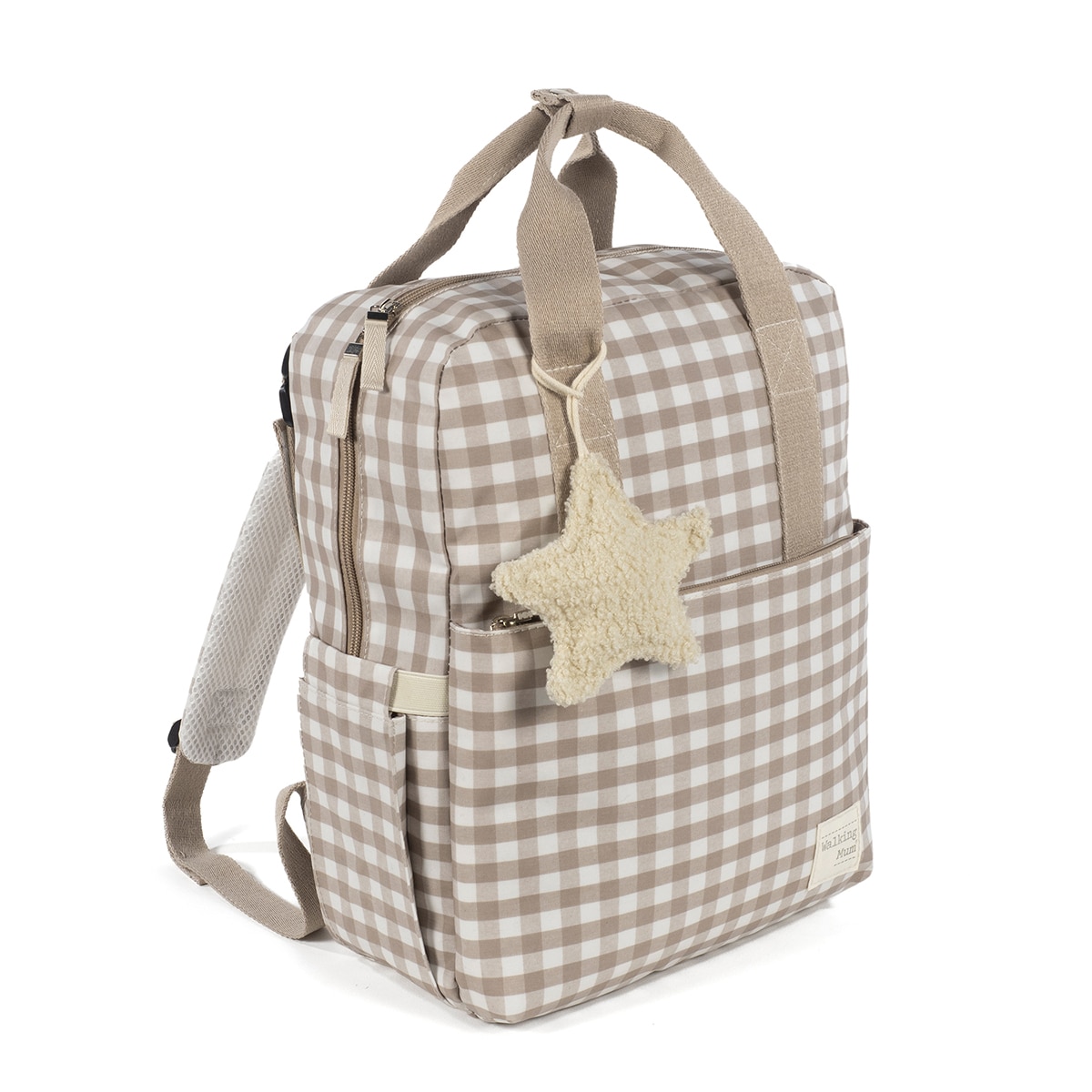 Mochila Walking Mum Caetana Verde Beige-4