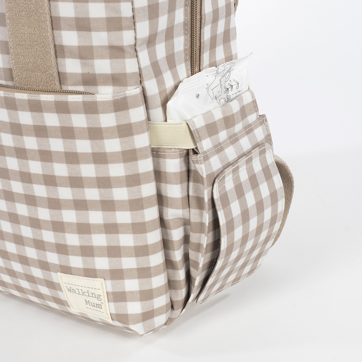 Mochila Walking Mum Caetana Verde Beige-10