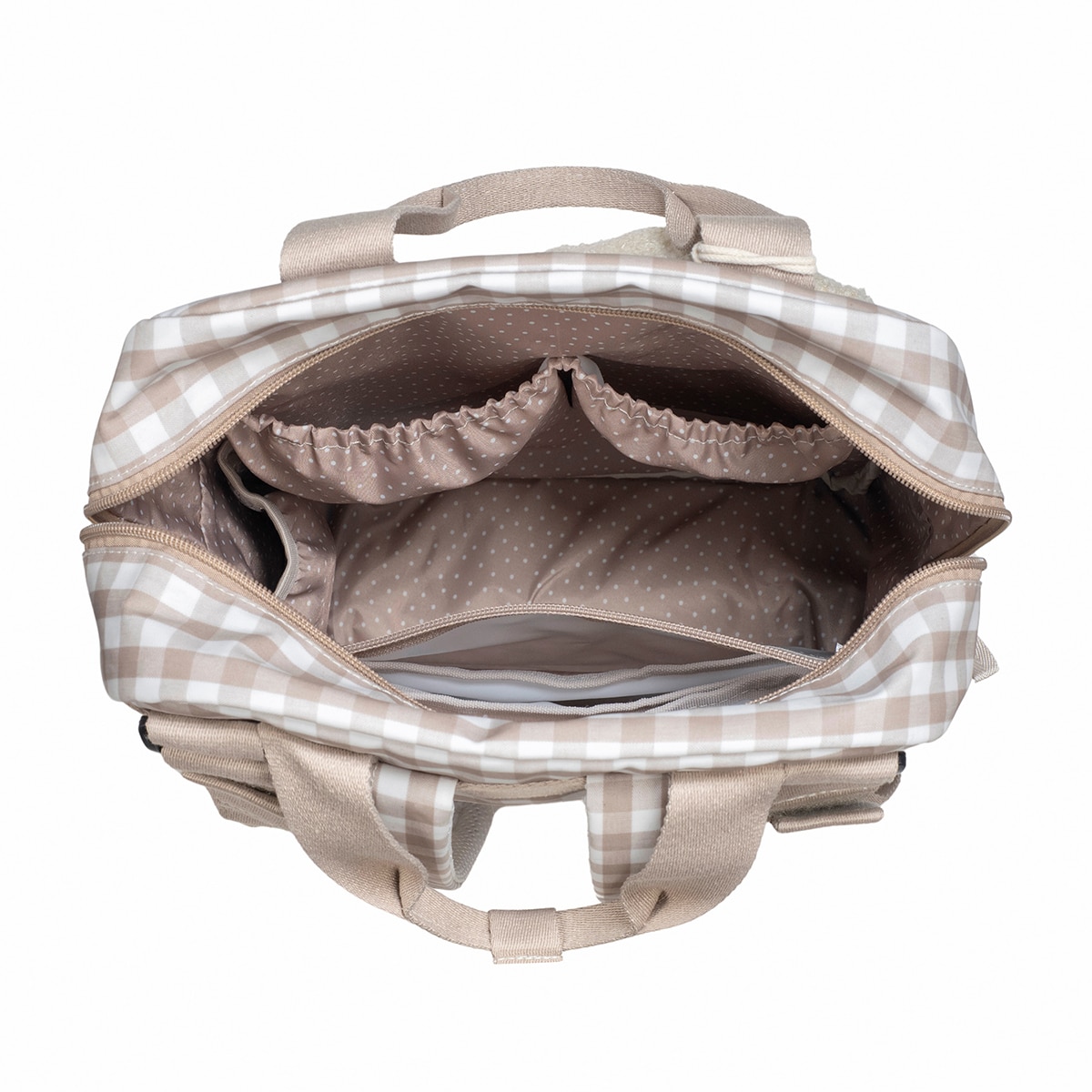 Mochila Walking Mum Caetana Verde Beige-12
