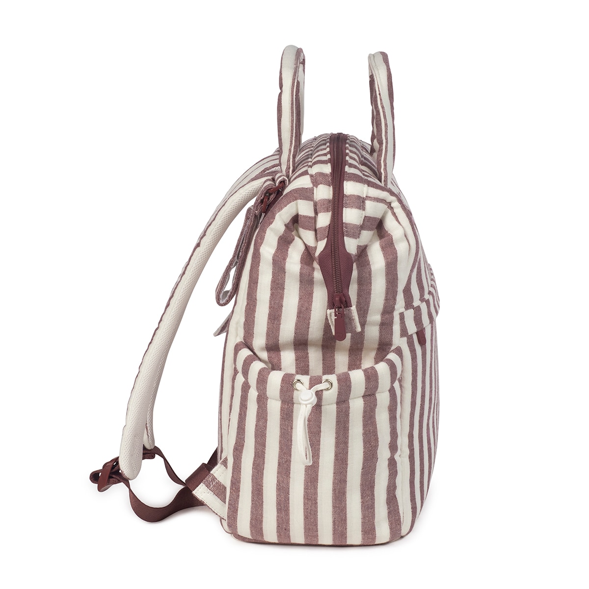 Mochila Paseo Pasito a pasito Cherry - Rayas Rayas-4
