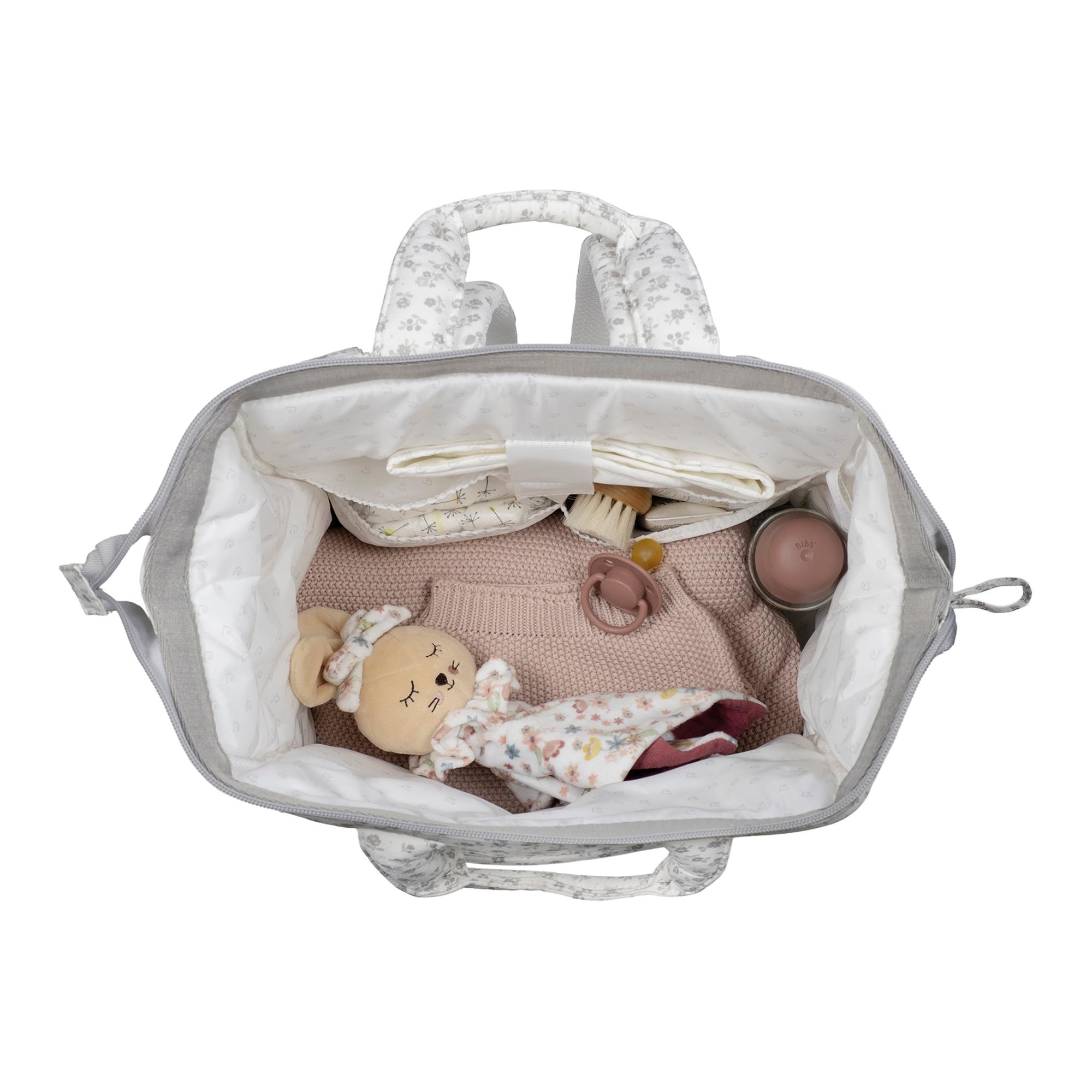 Mochila Little Bloom Flor Cinzento Cinzento-claro-10