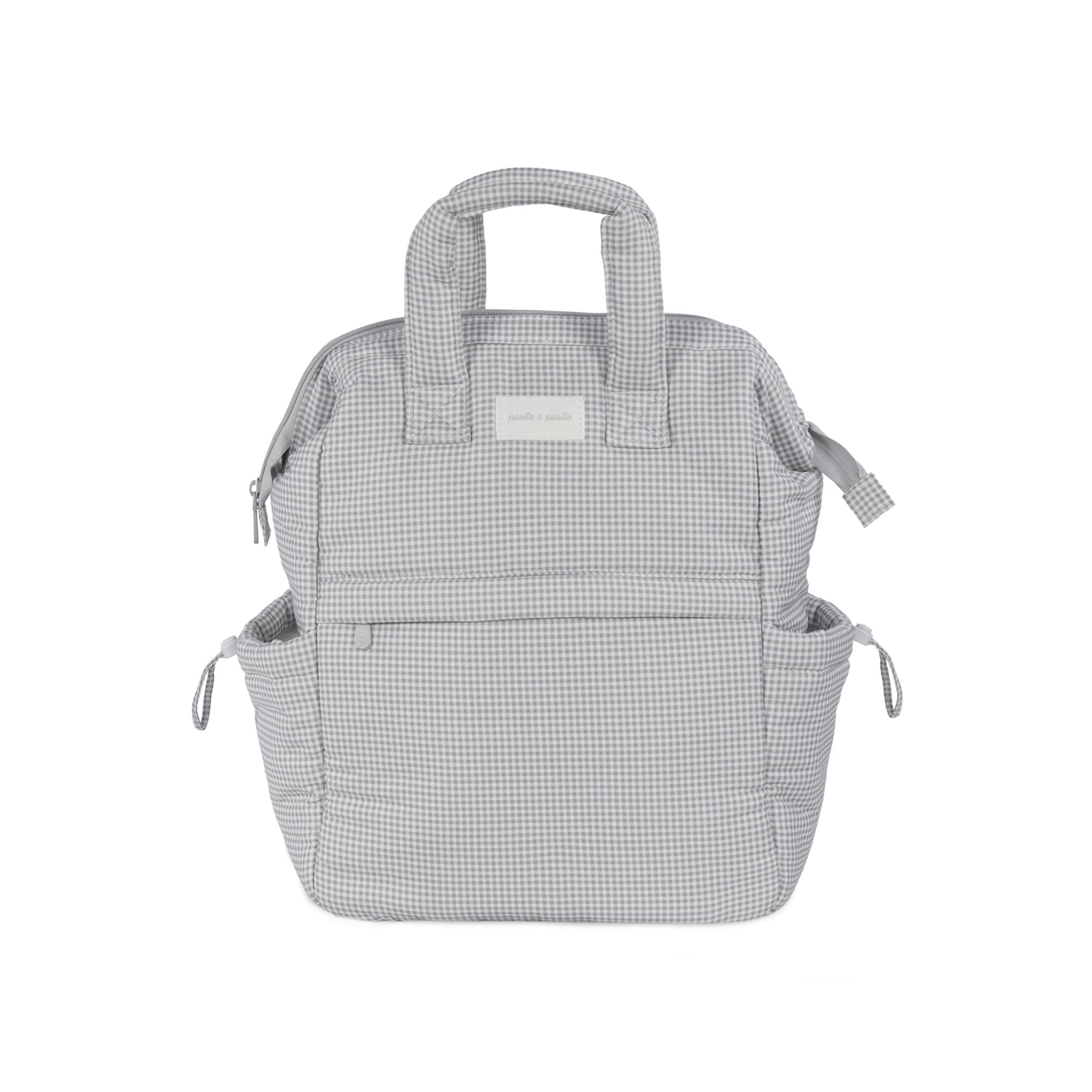 Mochila Little Bloom Vichy Cinzento Cinzento-claro-2