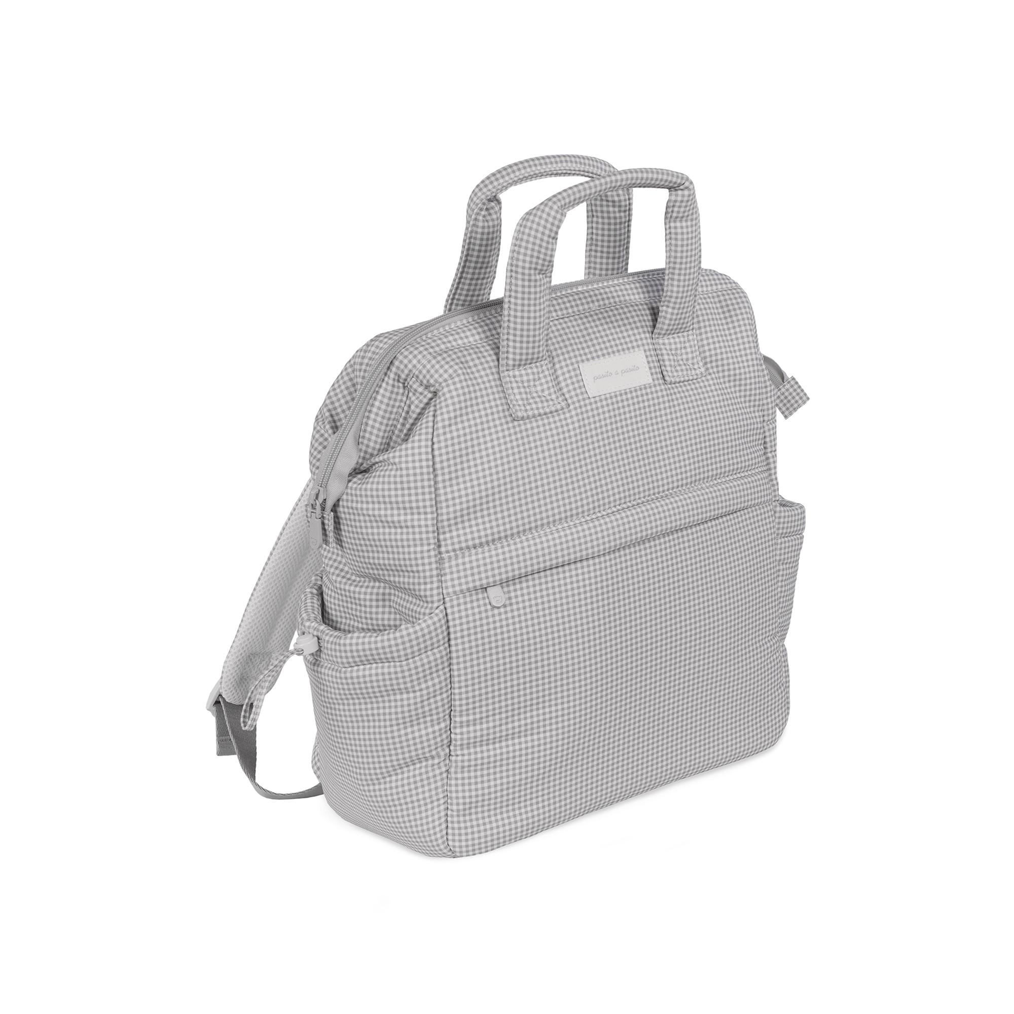 Mochila Little Bloom Vichy Cinzento Cinzento-claro-3