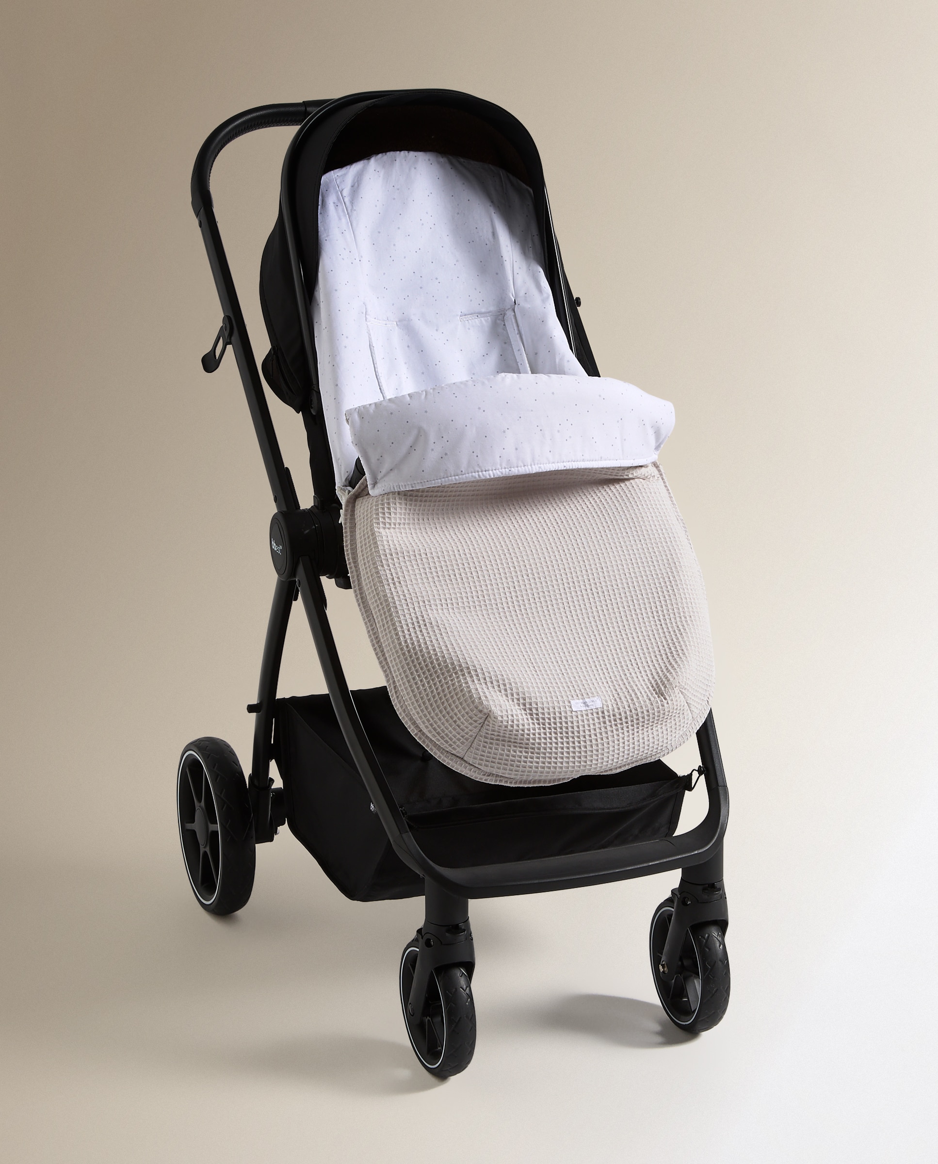 Saco Silla univesal Cotton Juice Baby Home Waffle estrellas cremallera lateral - Rosa Rosa-1