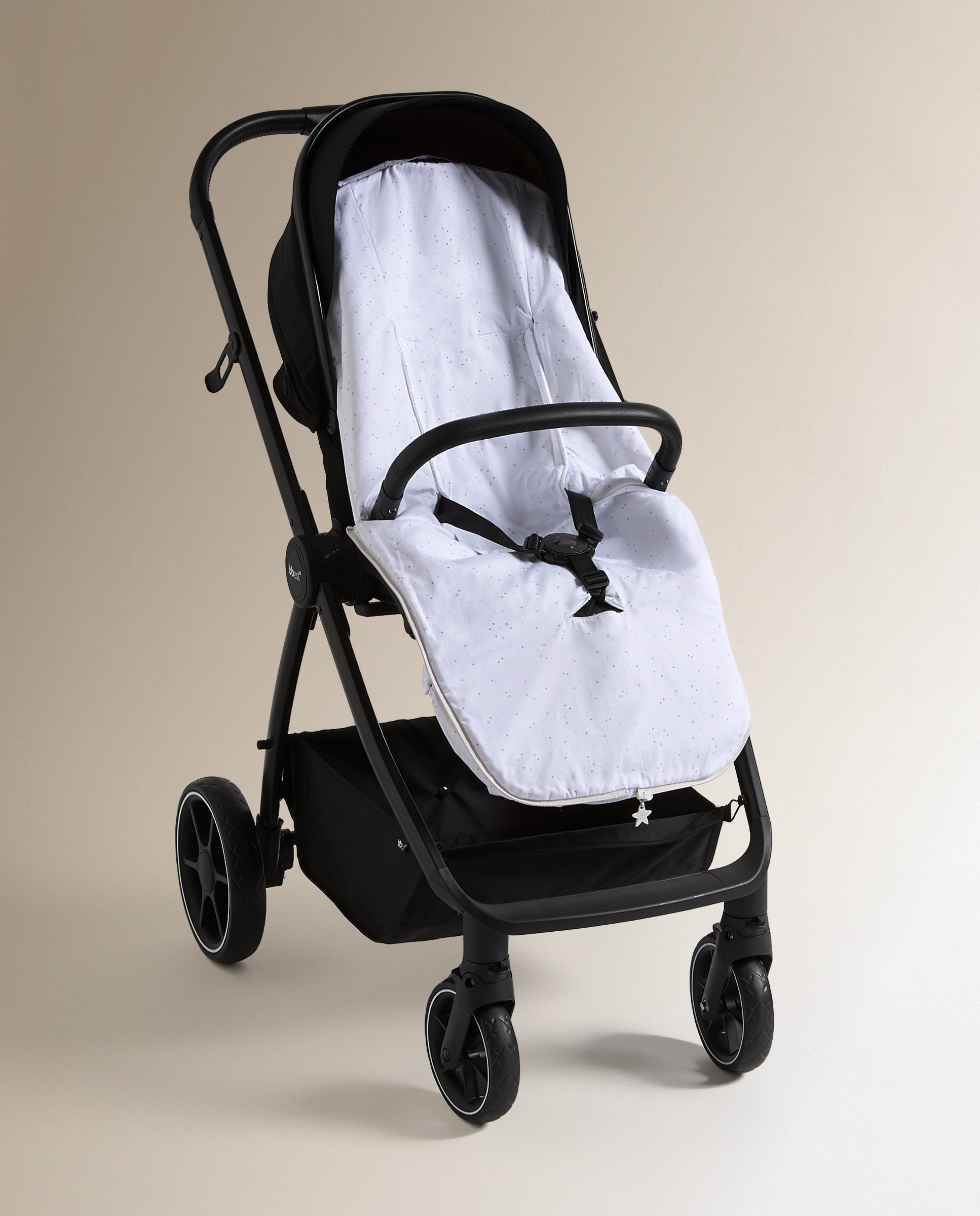 Saco Silla univesal Cotton Juice Baby Home Waffle estrellas cremallera lateral - Rosa Rosa-2