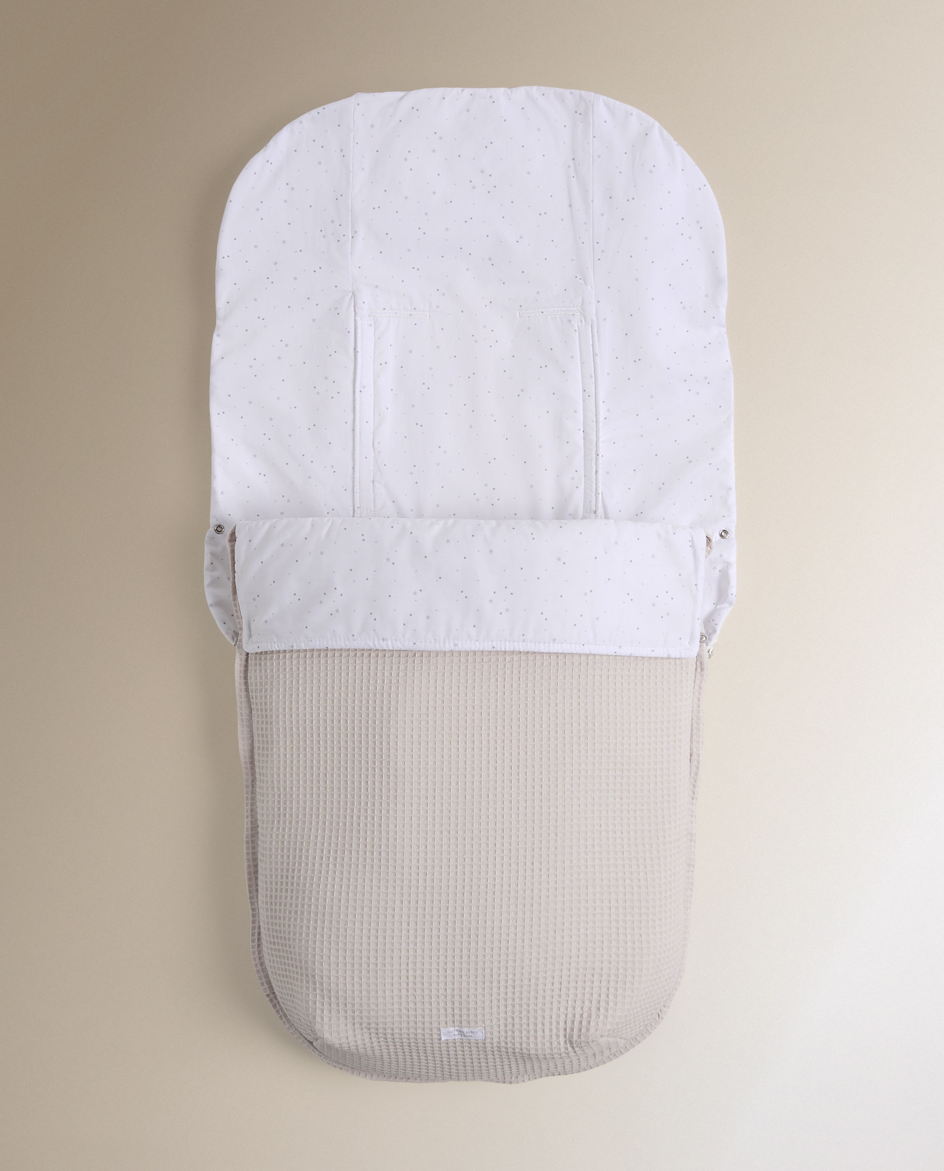 Saco Silla univesal Cotton Juice Baby Home Waffle estrellas cremallera lateral - Rosa Rosa-3