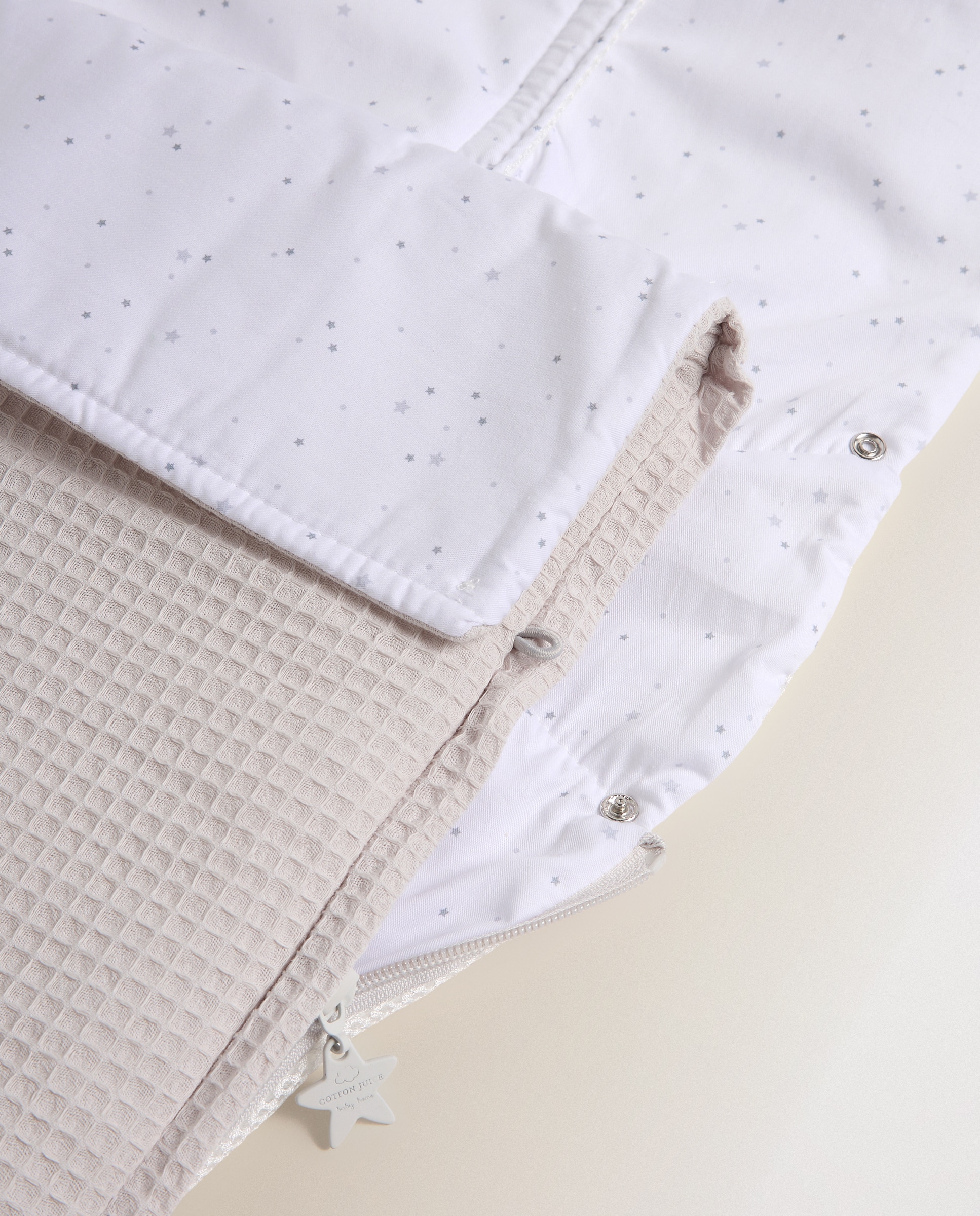Saco Silla univesal Cotton Juice Baby Home Waffle estrellas cremallera lateral - Rosa Rosa-4