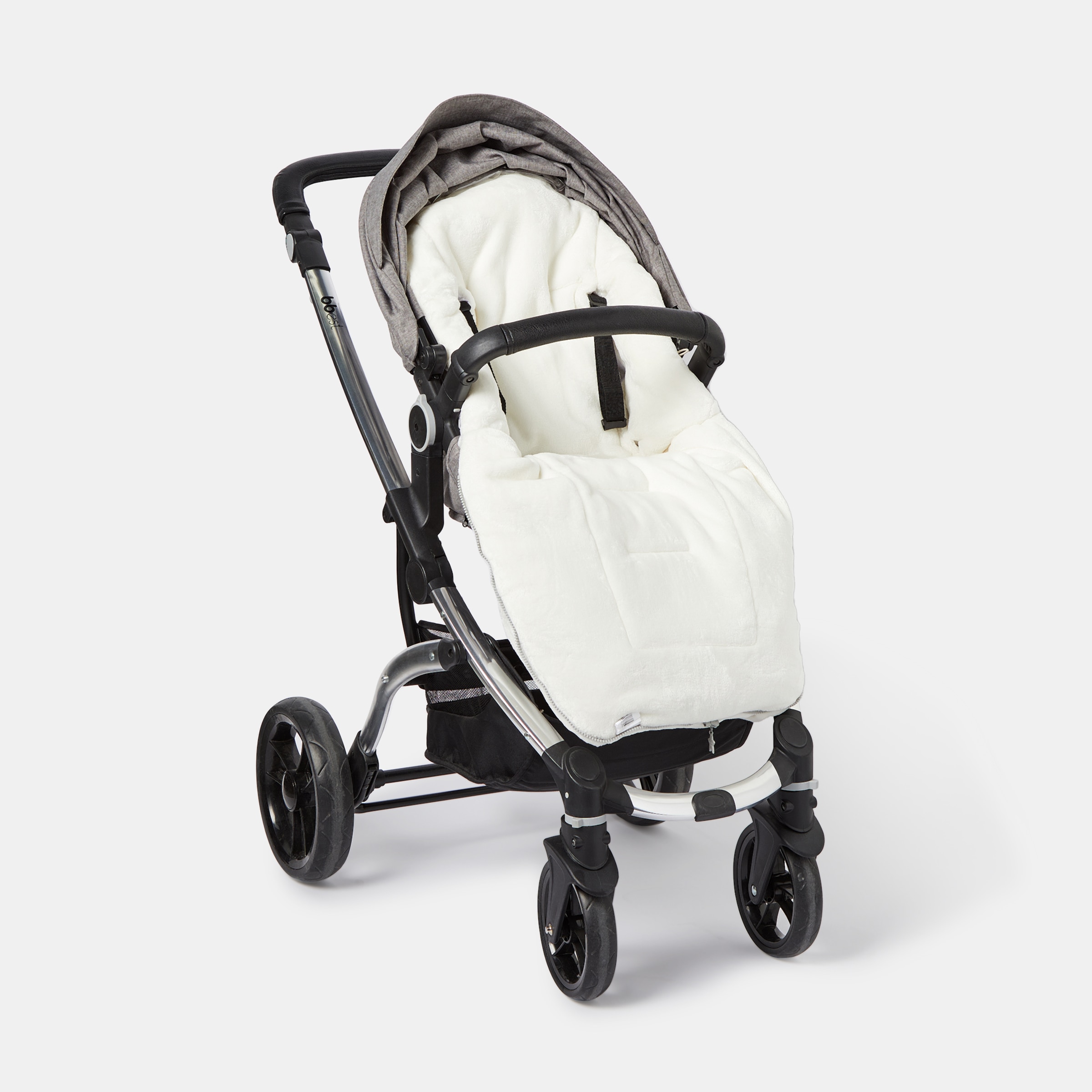 Saco Silla universal Cotton Juice Baby Home Polipiel cremallera central+lateral - Gris Gris-3