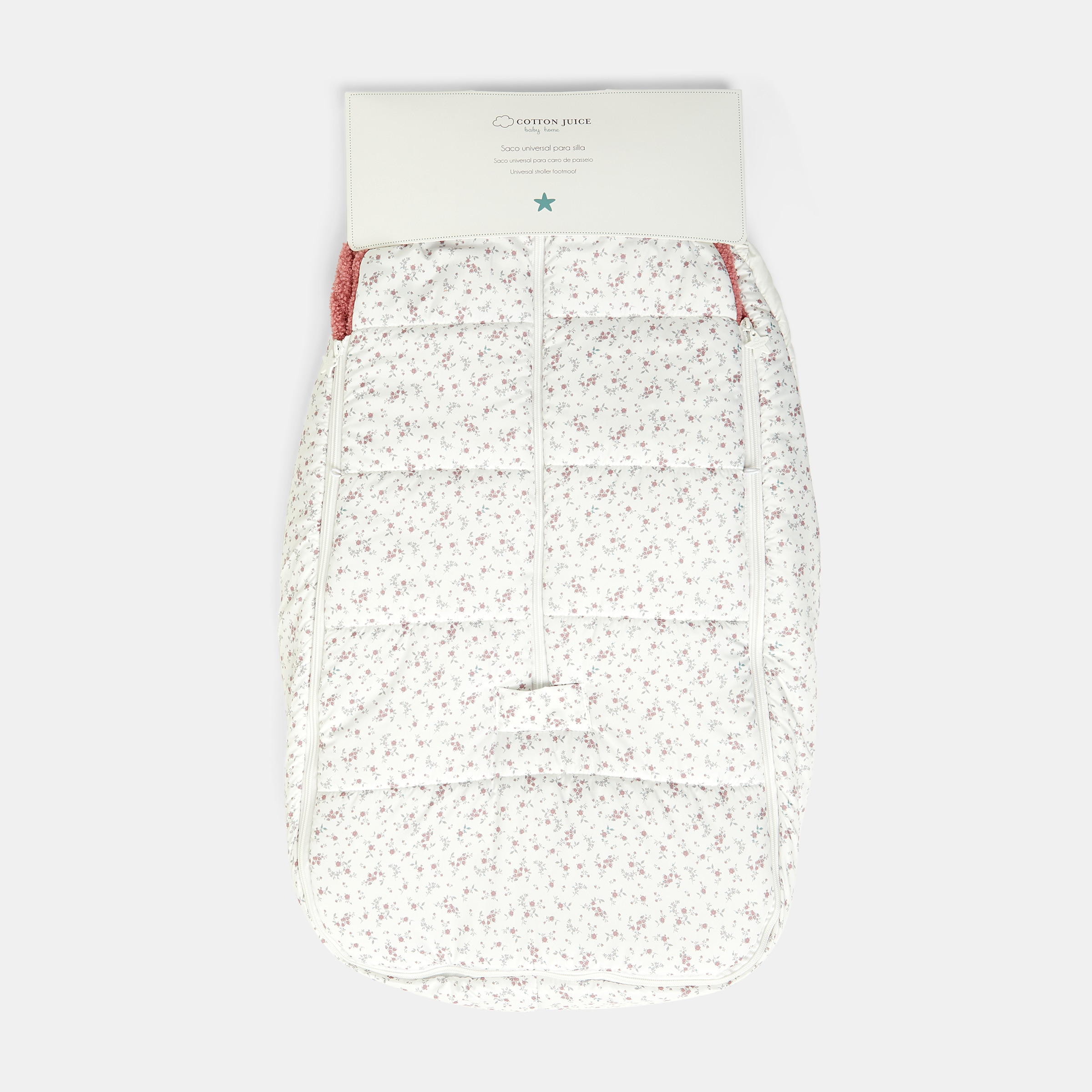 Saco de Cadeira Universal Técnico Flores Fecho de Correr Central+Lateral Rosa-6