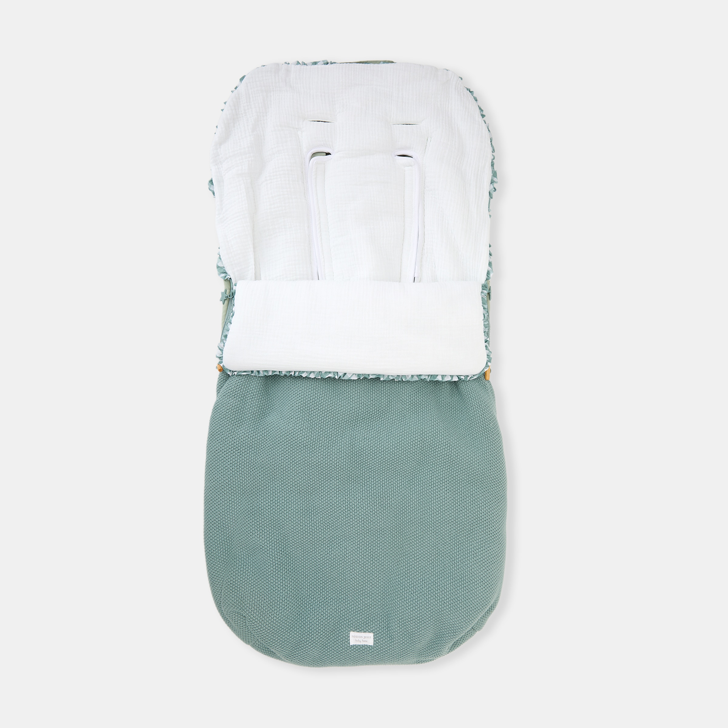 Saco de Cadeira Universal Tricot Vichy com Fecho de Correr Lateral Verde-1