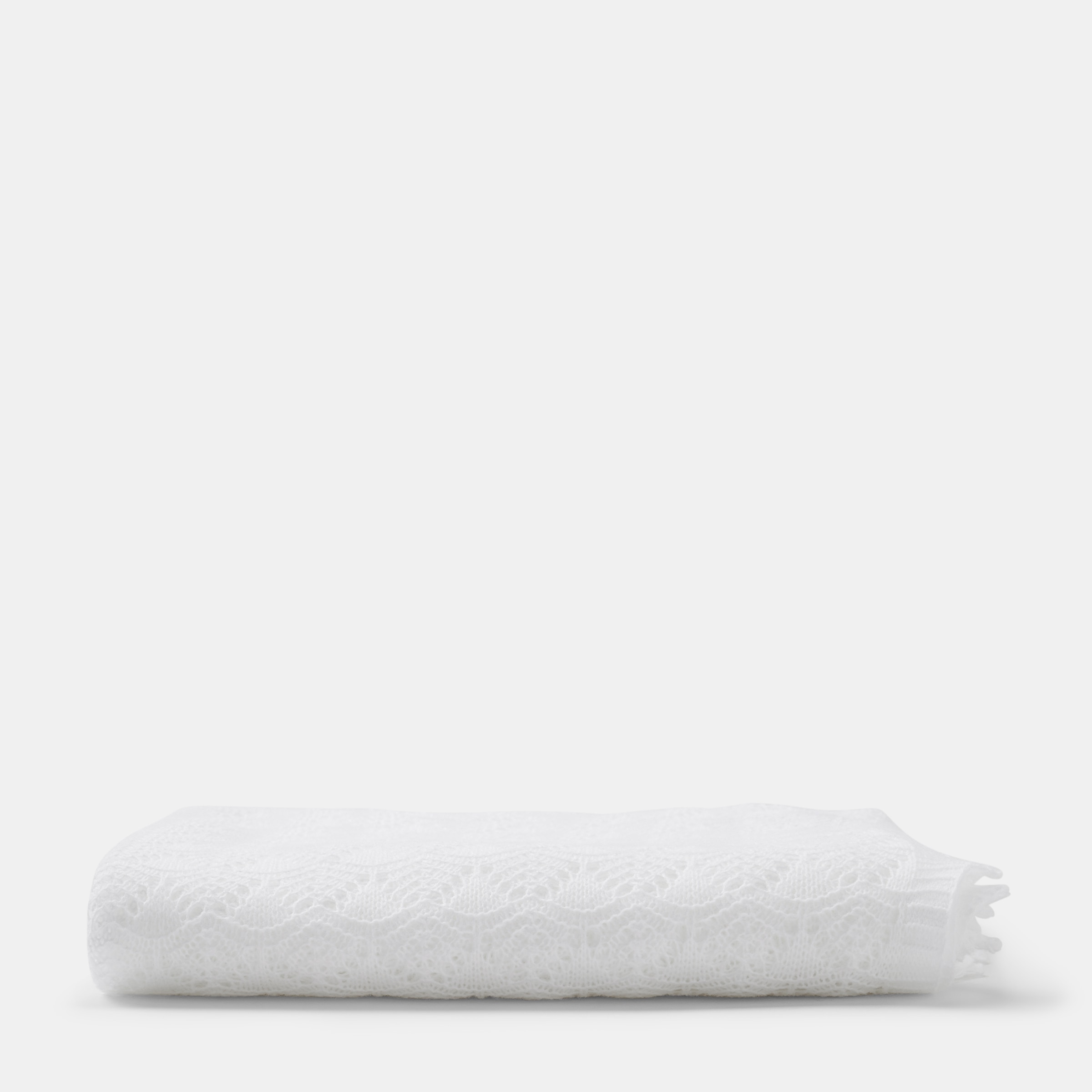 Fralda de Malha Inglesa Rendilhada Branco-1