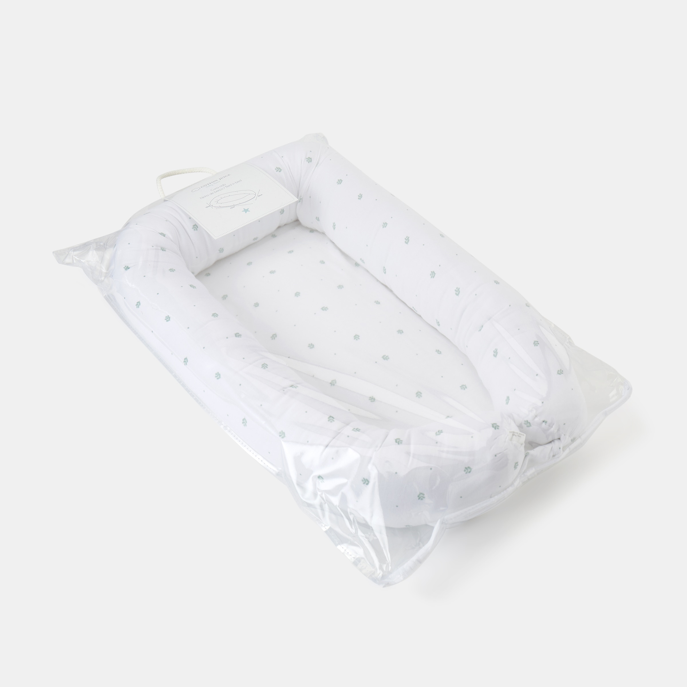 Nido colecho Cotton Juice Baby Home Muselina estampada doble capa New Born Blanco Blanco-4
