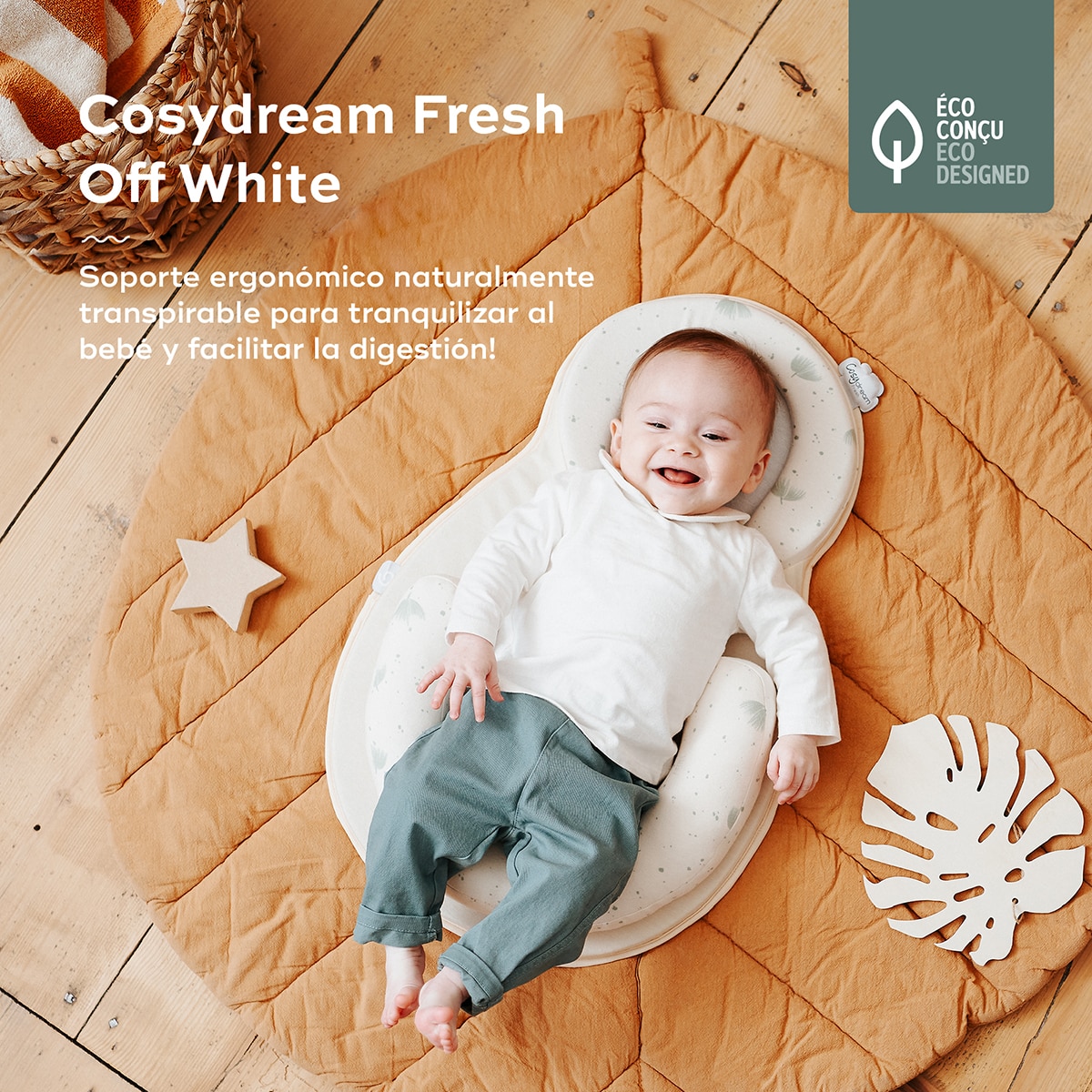 Soporte ergonómico Babymoov Cosydream Fresh - Crema Crema-4