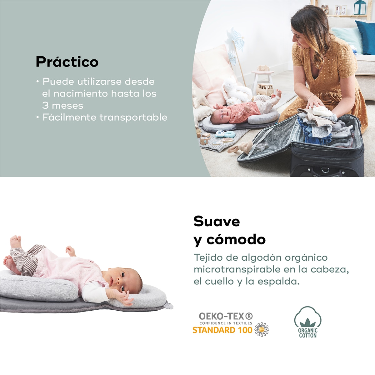 Suporte Ergonómico Cosydream Cinzento-6