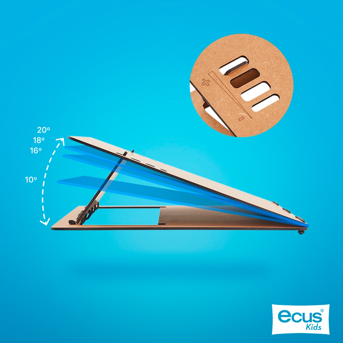 Cuña elevable Ecus Kids Care Up (disponible en varias medidas) Marrón oscuro Marrón oscuro-3