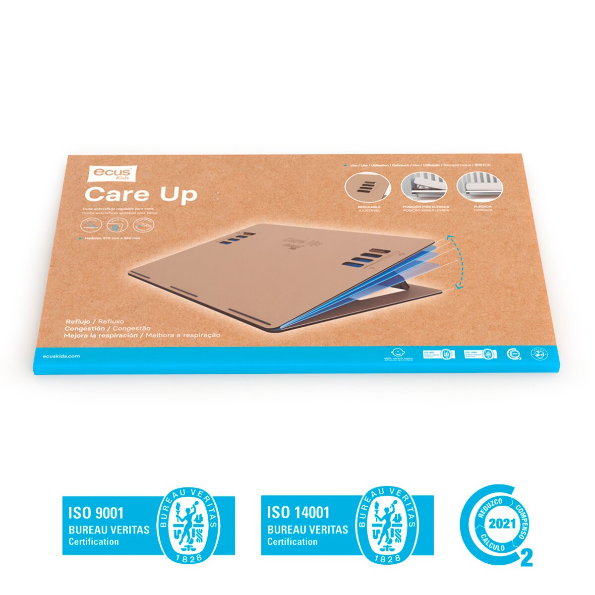 Cuña elevable Ecus Kids Care Up (disponible en varias medidas) Marrón oscuro Marrón oscuro-4