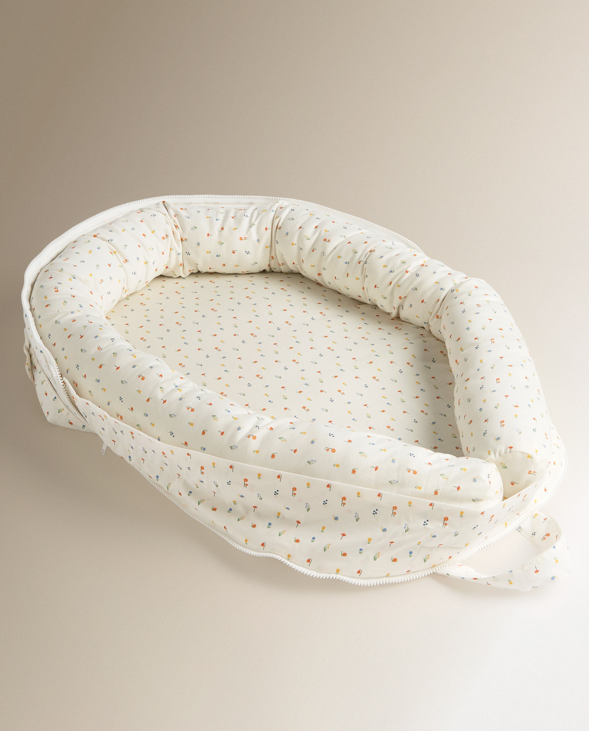 Nido colecho Bbest estampado Little Bugs portatil - Blanco Blanco-2