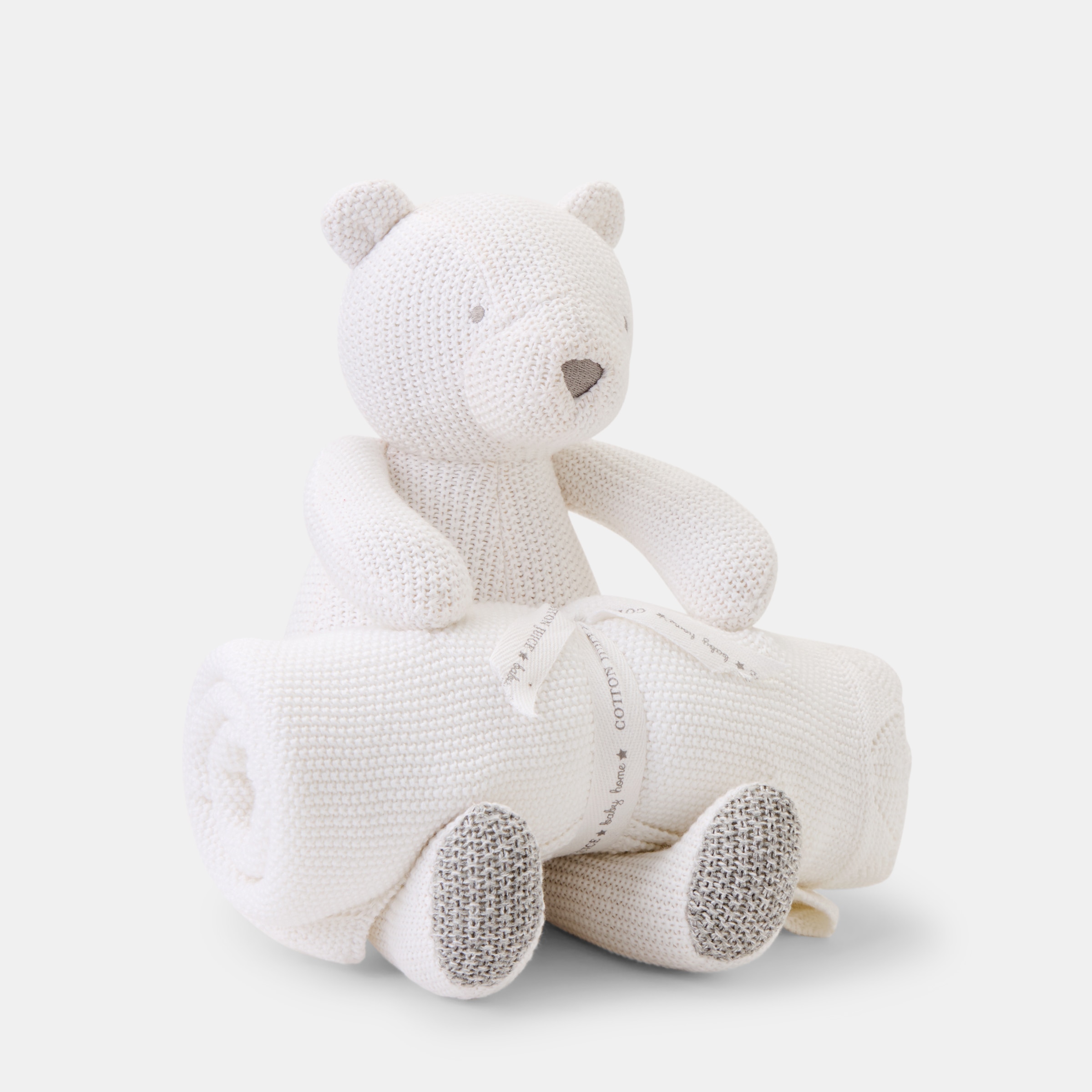 Imagem 0 de Manta com Pelo e Tricot Urso