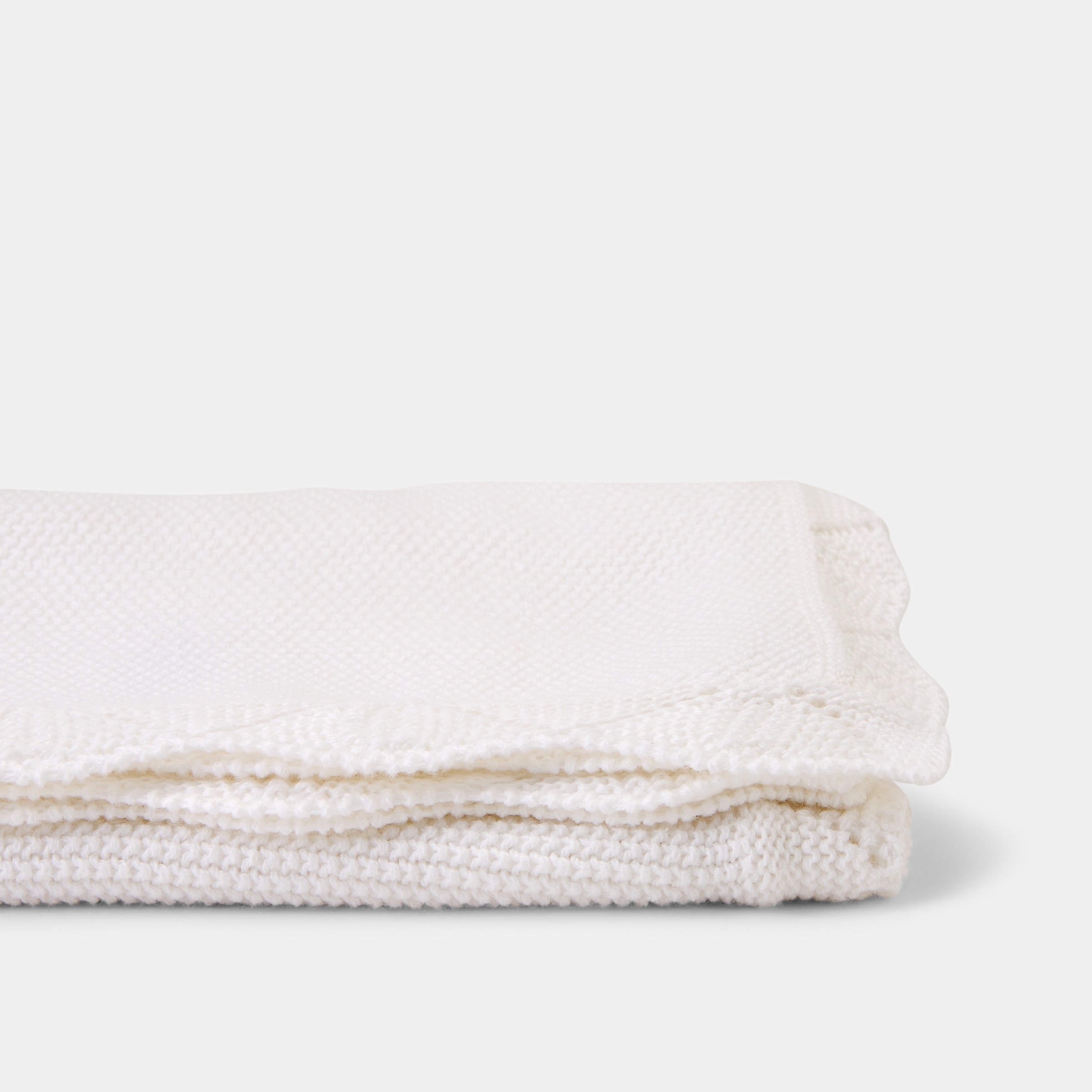 Manta com Pelo e Tricot Urso Branco-2