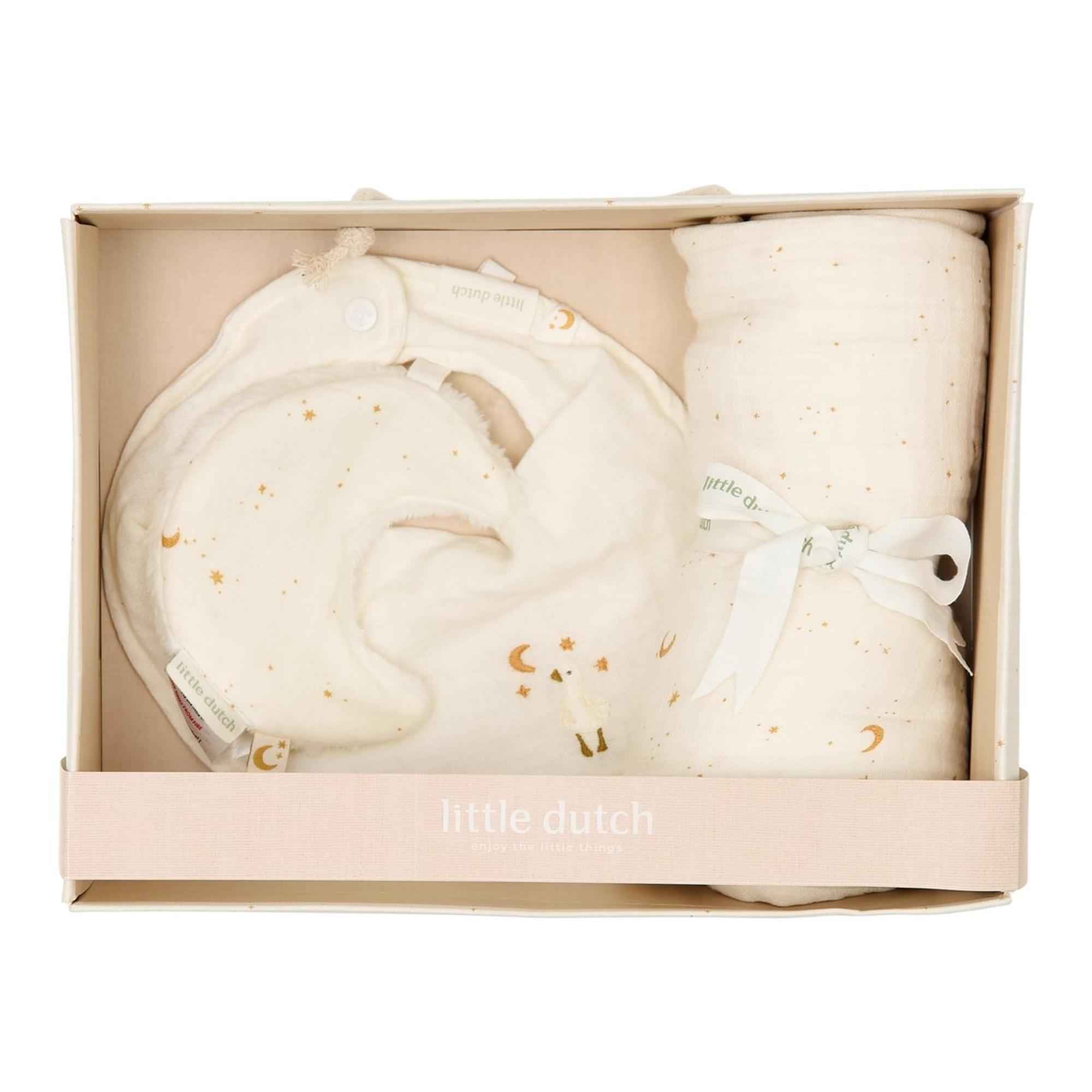 Caja regalo bebé Little Dutch Moon & Stars Newborn Natural - Crudo Crudo-2