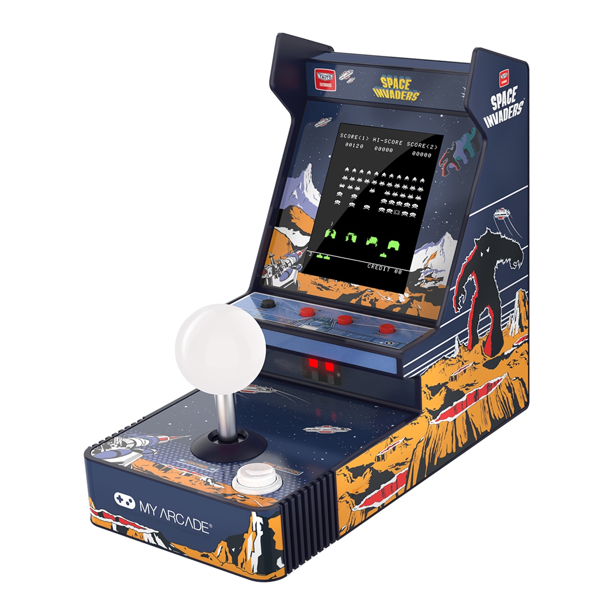 Imagen 0 de Mini consola portátil retro con reproductor de joystick Space Invaders