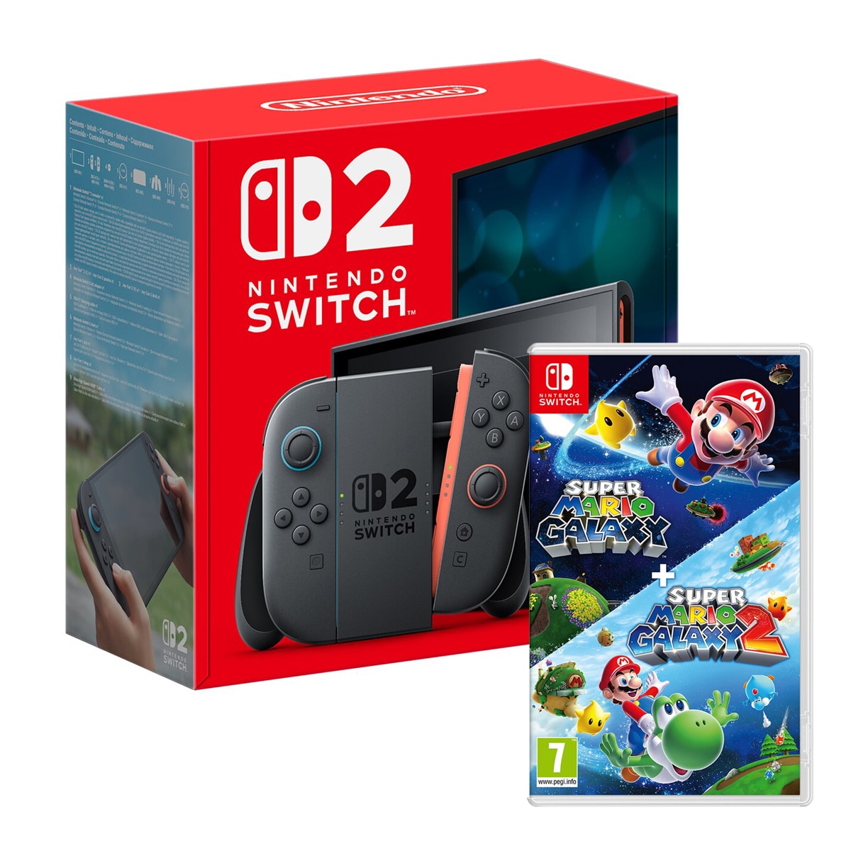 Imagen 0 de Pack Nintendo Switch 2 con batería extraíble + Super Mario Galaxy + Super Mario Galaxy 2