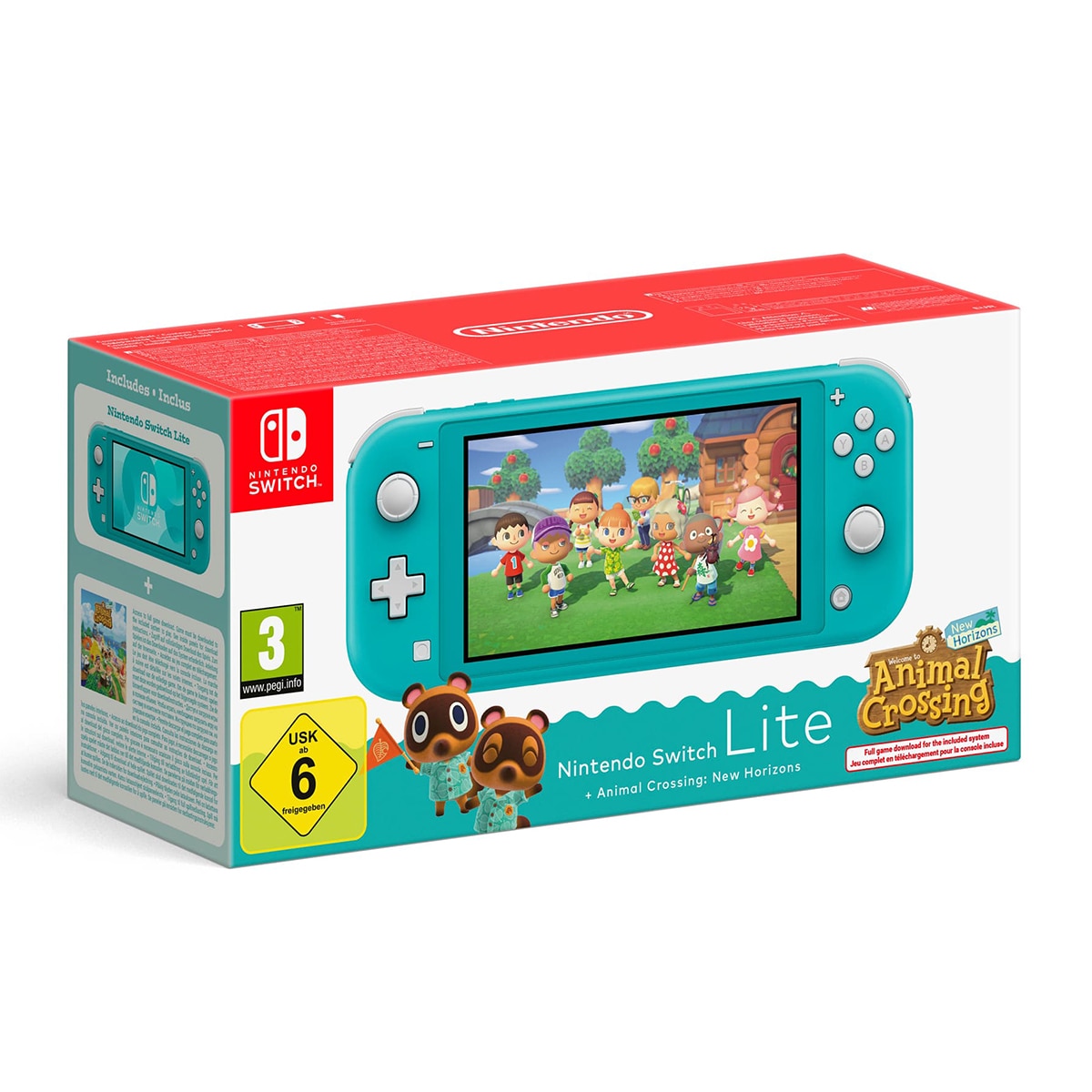 Nintendo Switch Lite Turquesa + Animal Crossing New Horizons
