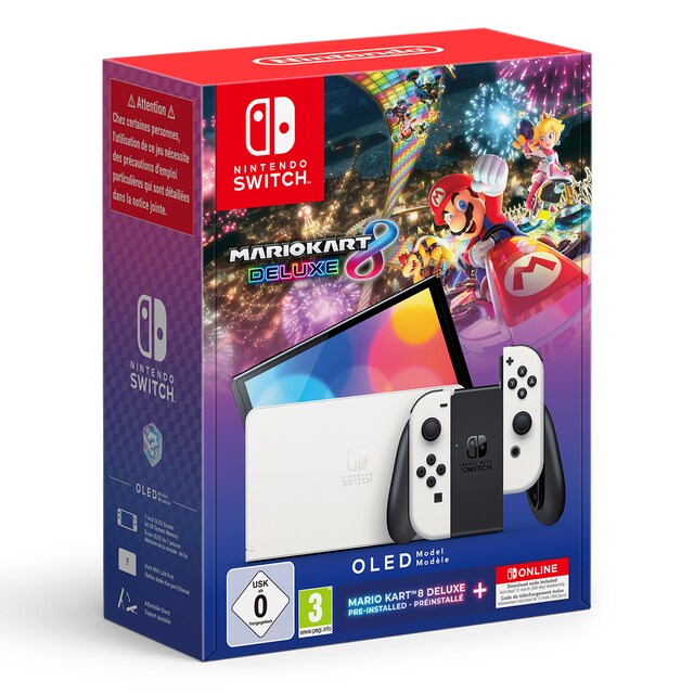 Consola Nintendo Switch OLED + Mario Kart 8 + 12 meses NSO