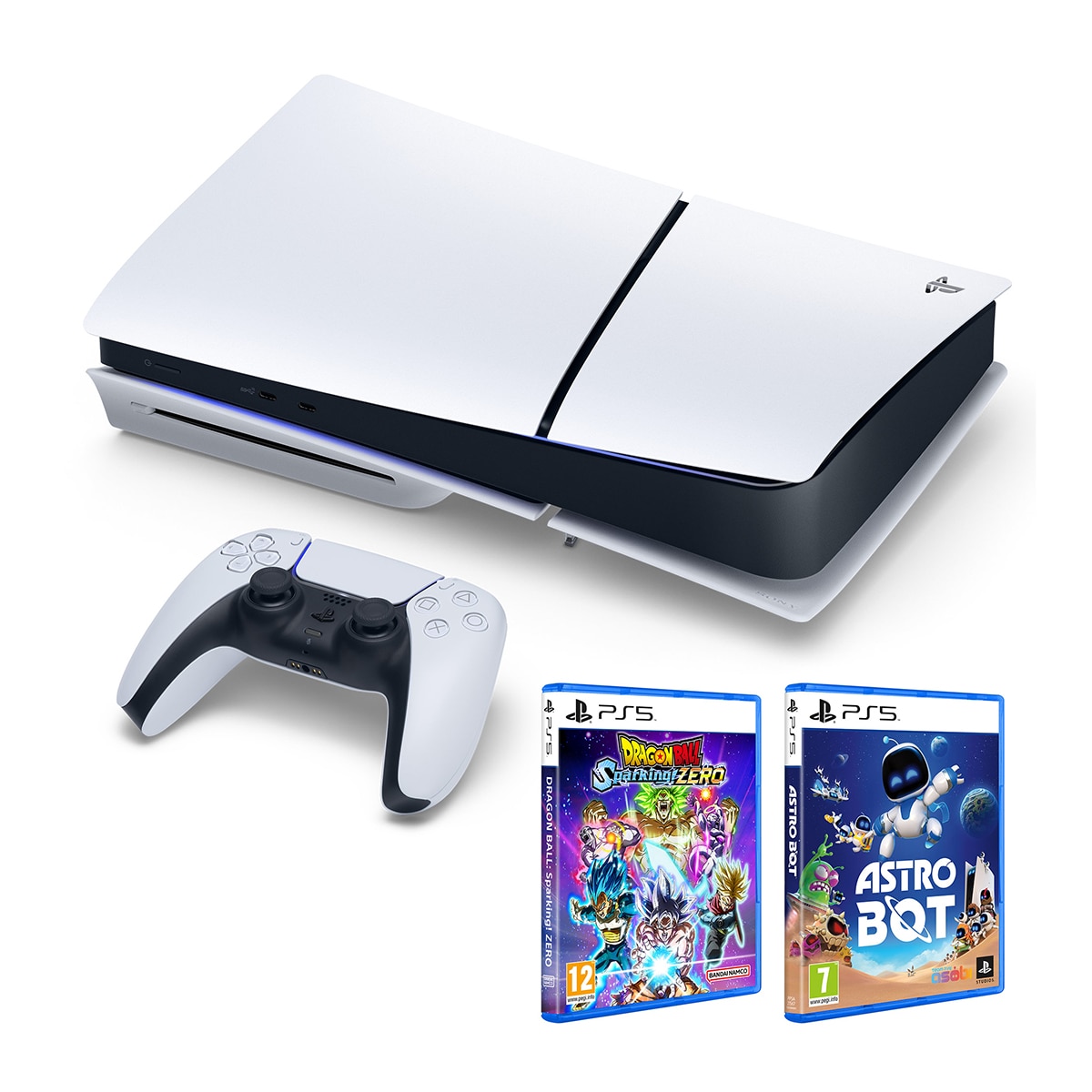 Consola PlayStation 5 + Dragon Ball Sparking Zero + Astro Bot