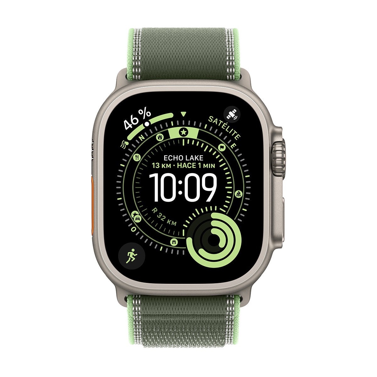 Correa Apple Loop Trail 49mm en color Verde/neón Talla M/L Verde neón-2