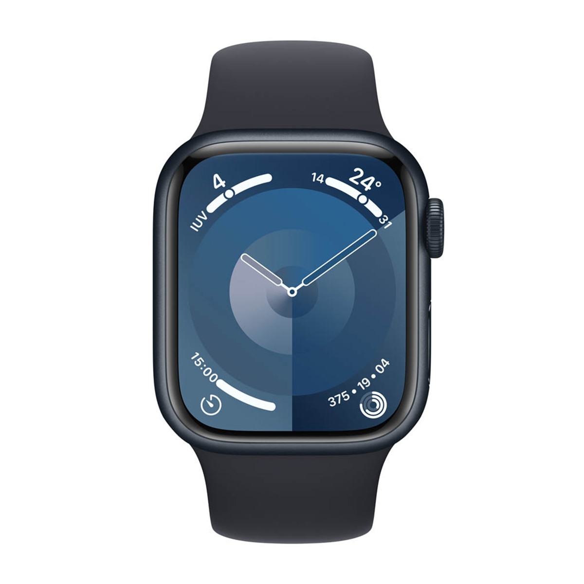 Apple Watch Series 9 GPS + Cellular 41 mm Midnight Aluminium com bracelete Midnight S/M Meia-noite-3