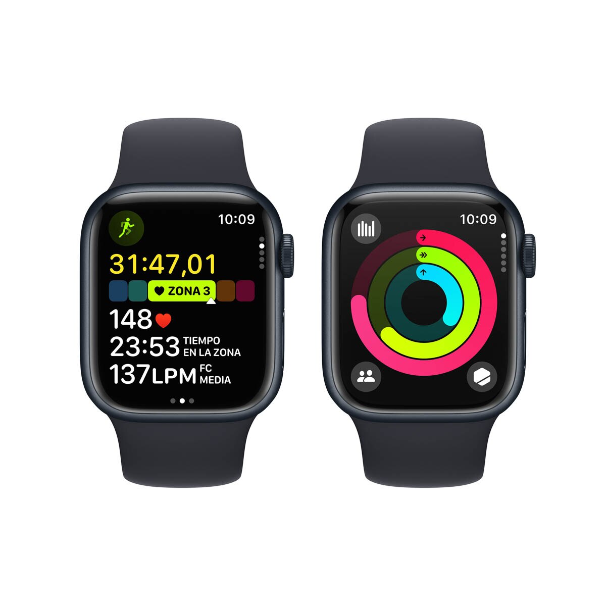 Apple Watch Series 9 GPS + Cellular 41 mm Midnight Aluminium com bracelete Midnight S/M Meia-noite-9