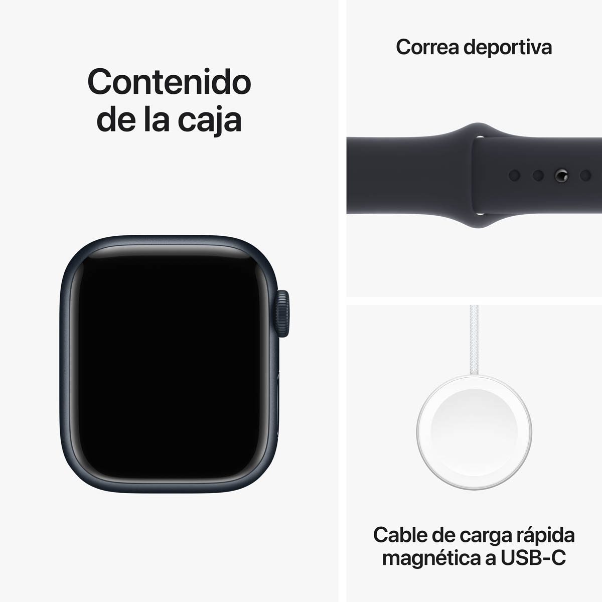 Apple Watch Series 9 GPS + Cellular 41 mm Midnight Aluminium com bracelete Midnight S/M Meia-noite-11