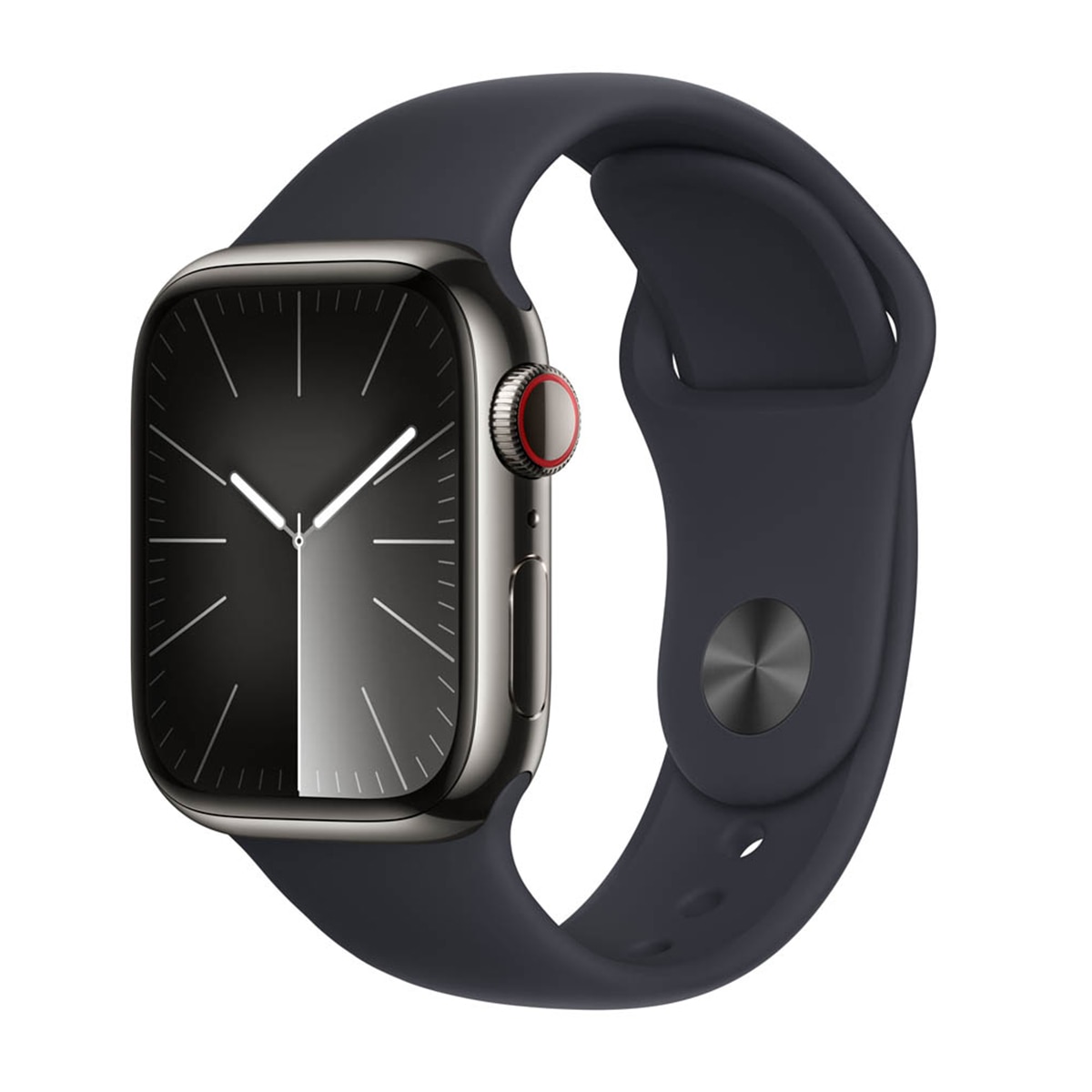 Apple Watch Series 9 GPS + Cellular 41mm Acero inoxidable Grafito con correa Medianoche S/M Grafito-1