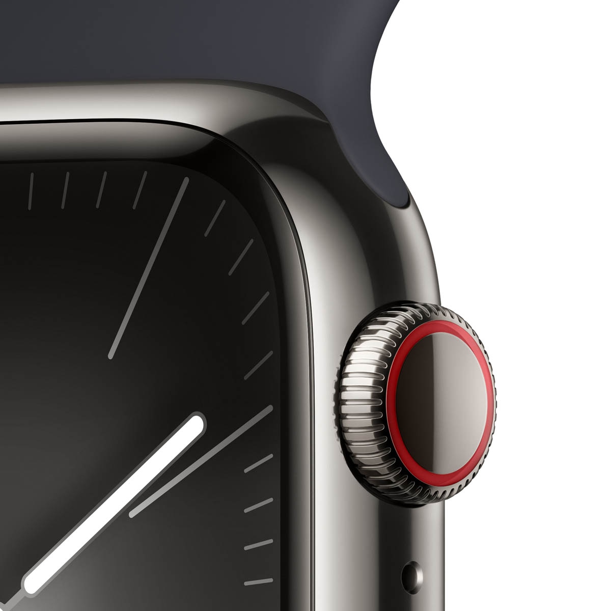 Apple Watch Series 9 GPS + Cellular 41mm Acero inoxidable Grafito con correa Medianoche S/M Grafito-4