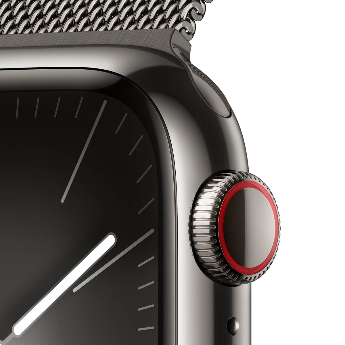 Apple Watch Series 9 GPS + Cellular 41mm Acero inoxidable Grafito con correa Grafito Milanese Loop Grafito-4