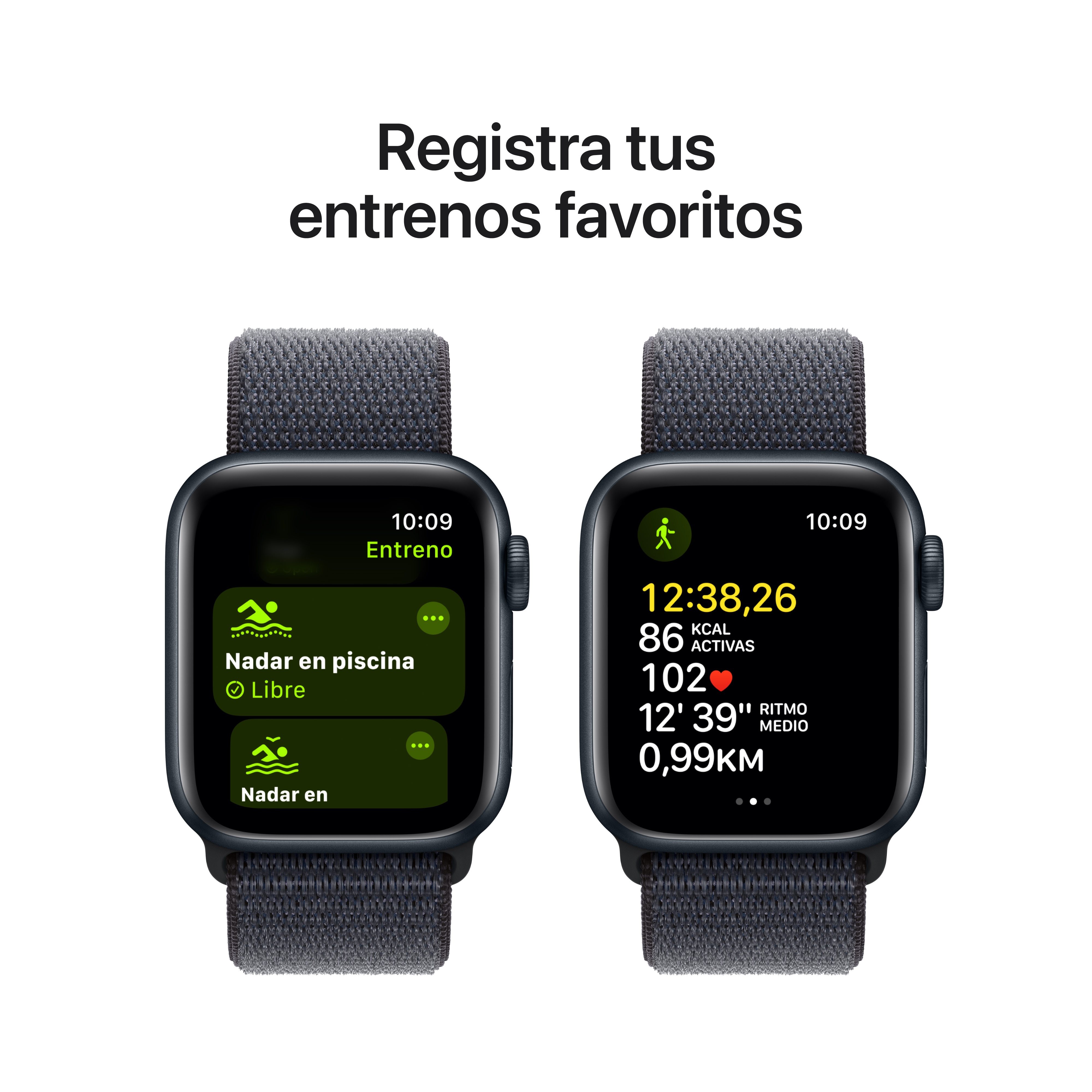 Apple Watch SE GPS 40mm Aluminio Medianoche con correa Loop Deportiva Tinta Medianoche-6