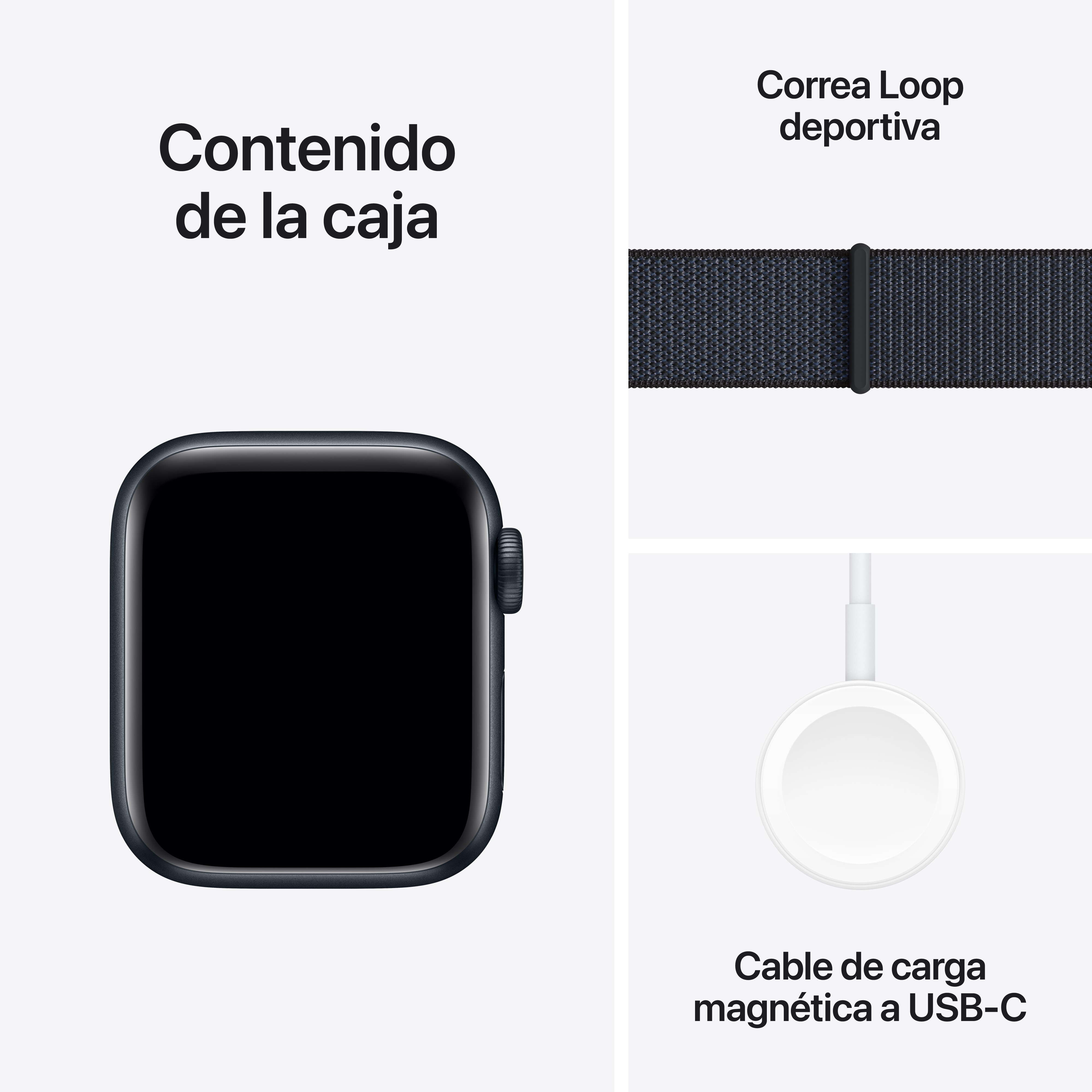 Apple Watch SE GPS 40mm Aluminio Medianoche con correa Loop Deportiva Tinta Medianoche-7