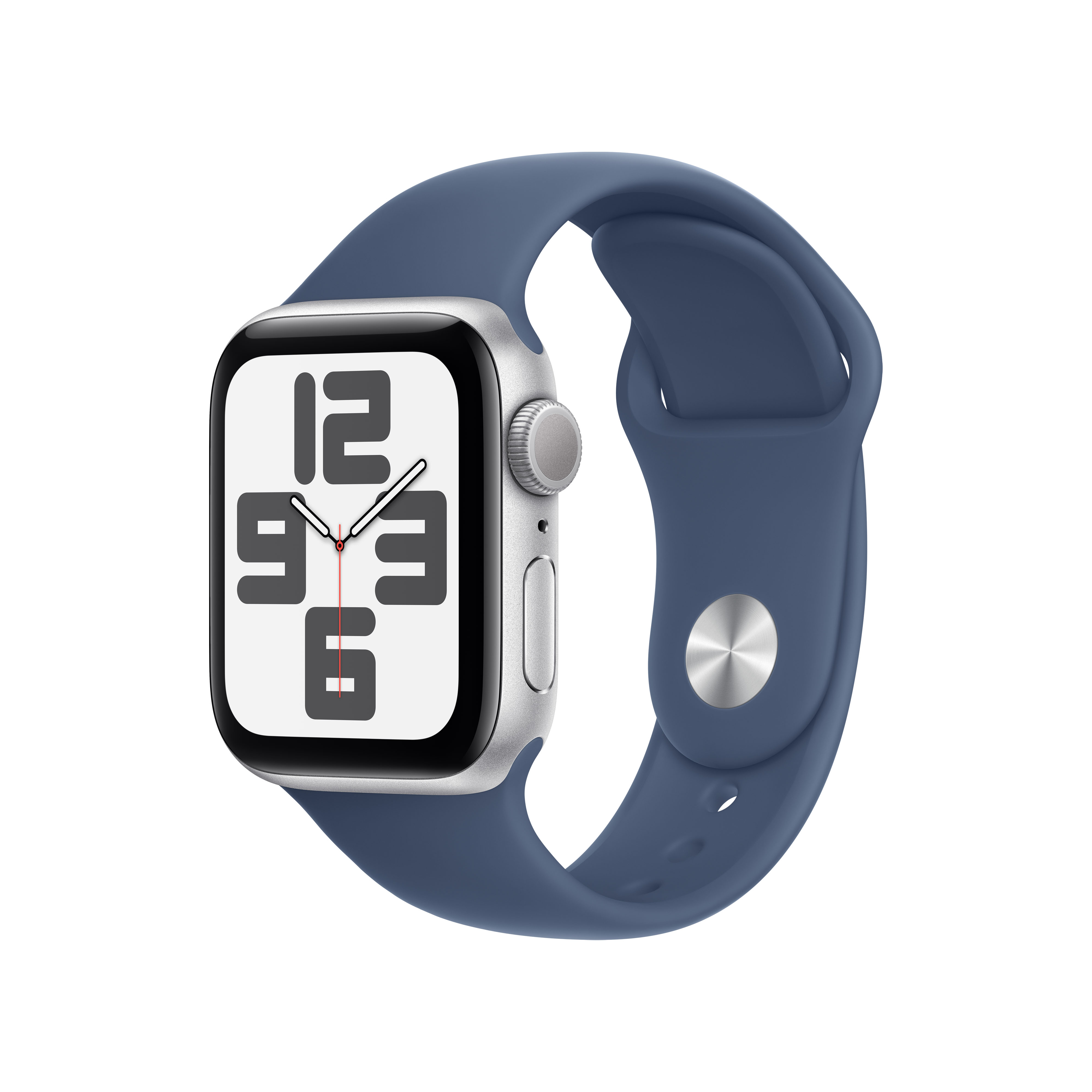 Apple Watch SE GPS 40mm Aluminio Plata con correa Deportiva Azul Denim M/L Plata-1