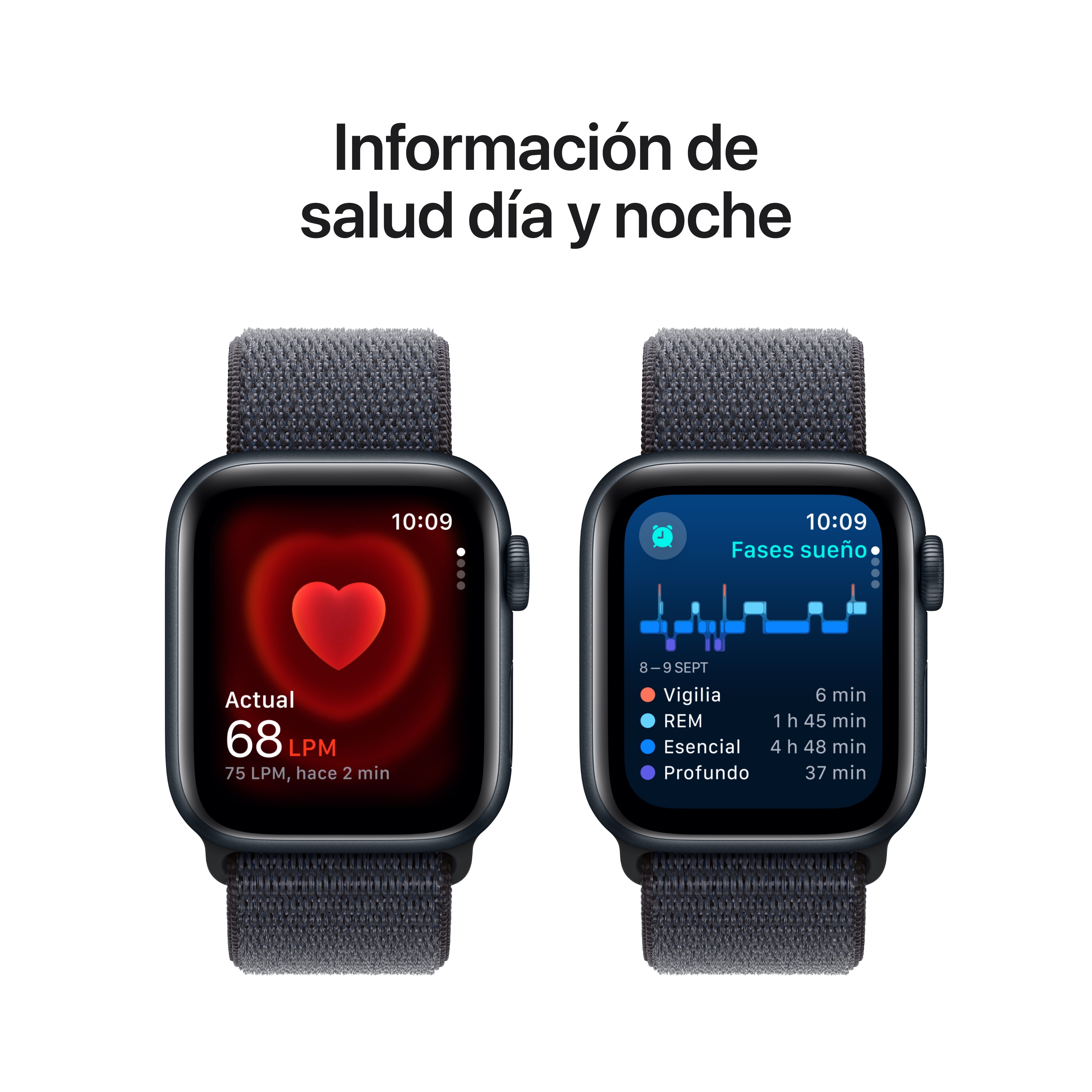 Apple Watch SE GPS + Cellular 40mm Aluminio Medianoche con correa Loop Deportiva Tinta Medianoche-5