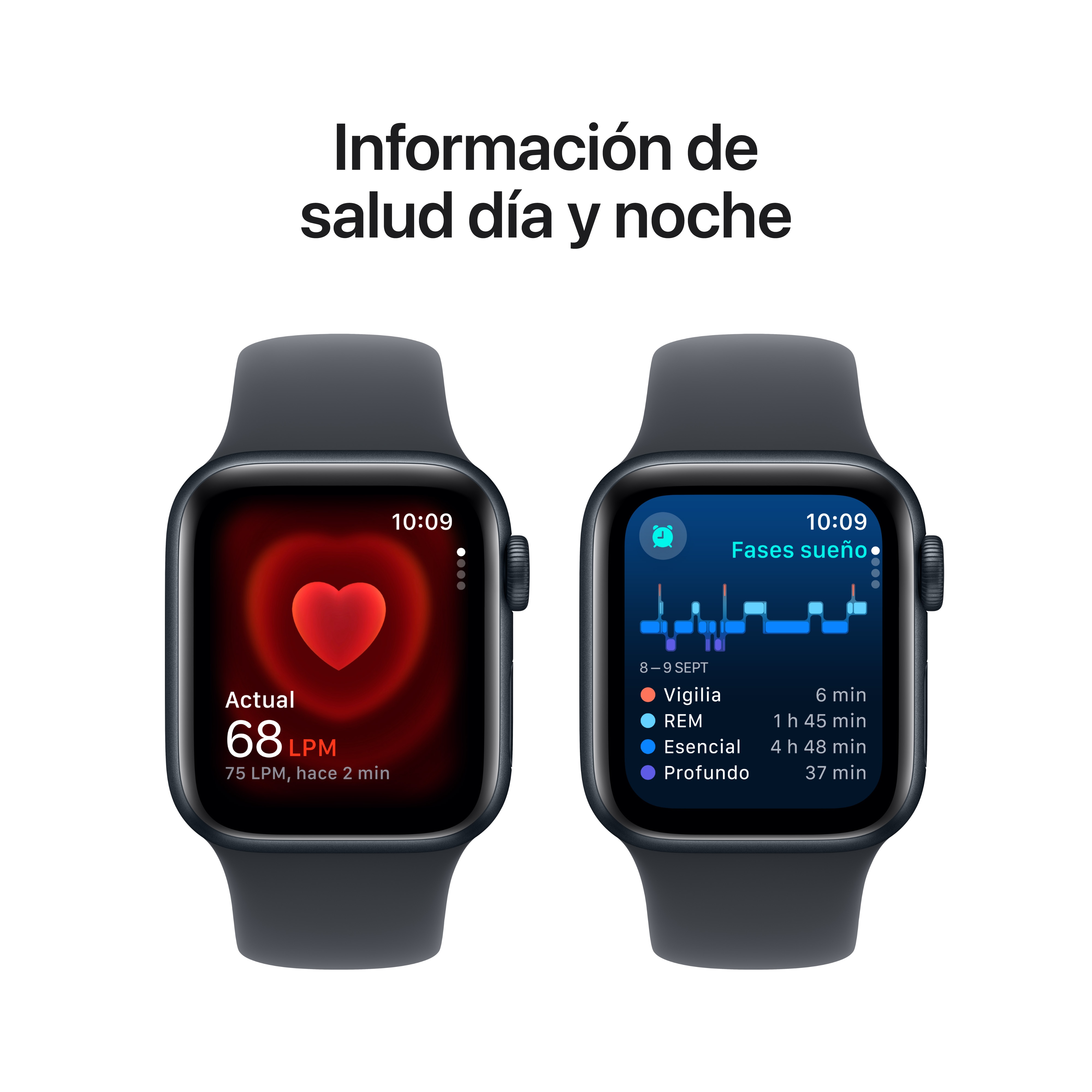Apple Watch SE GPS + Cellular 40mm Aluminio Medianoche con correa Deportiva Medianoche M/L Medianoche-5