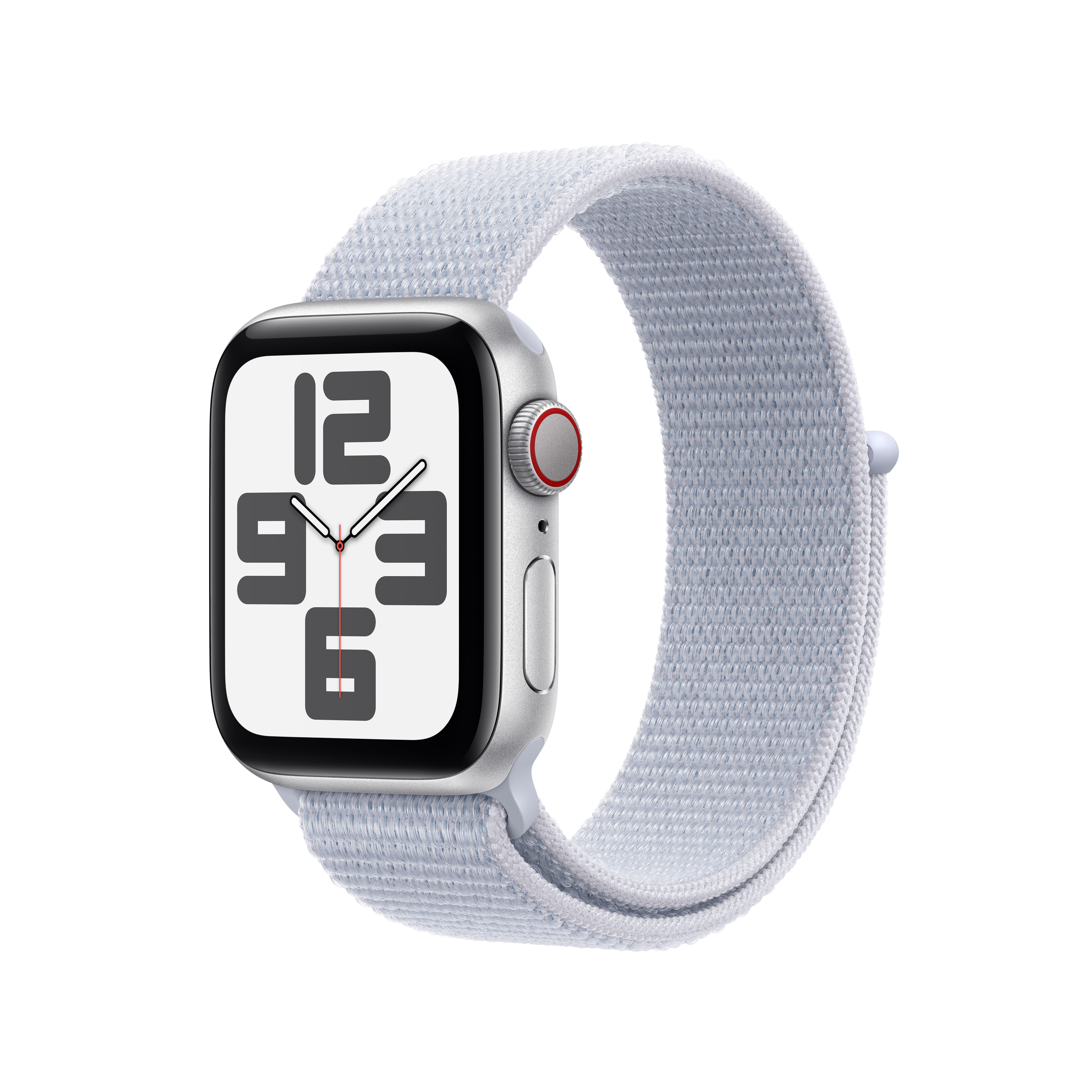 Apple Watch SE GPS + Cellular 40mm Aluminio Plata con correa Loop Deportiva Azul Nube Plata-1