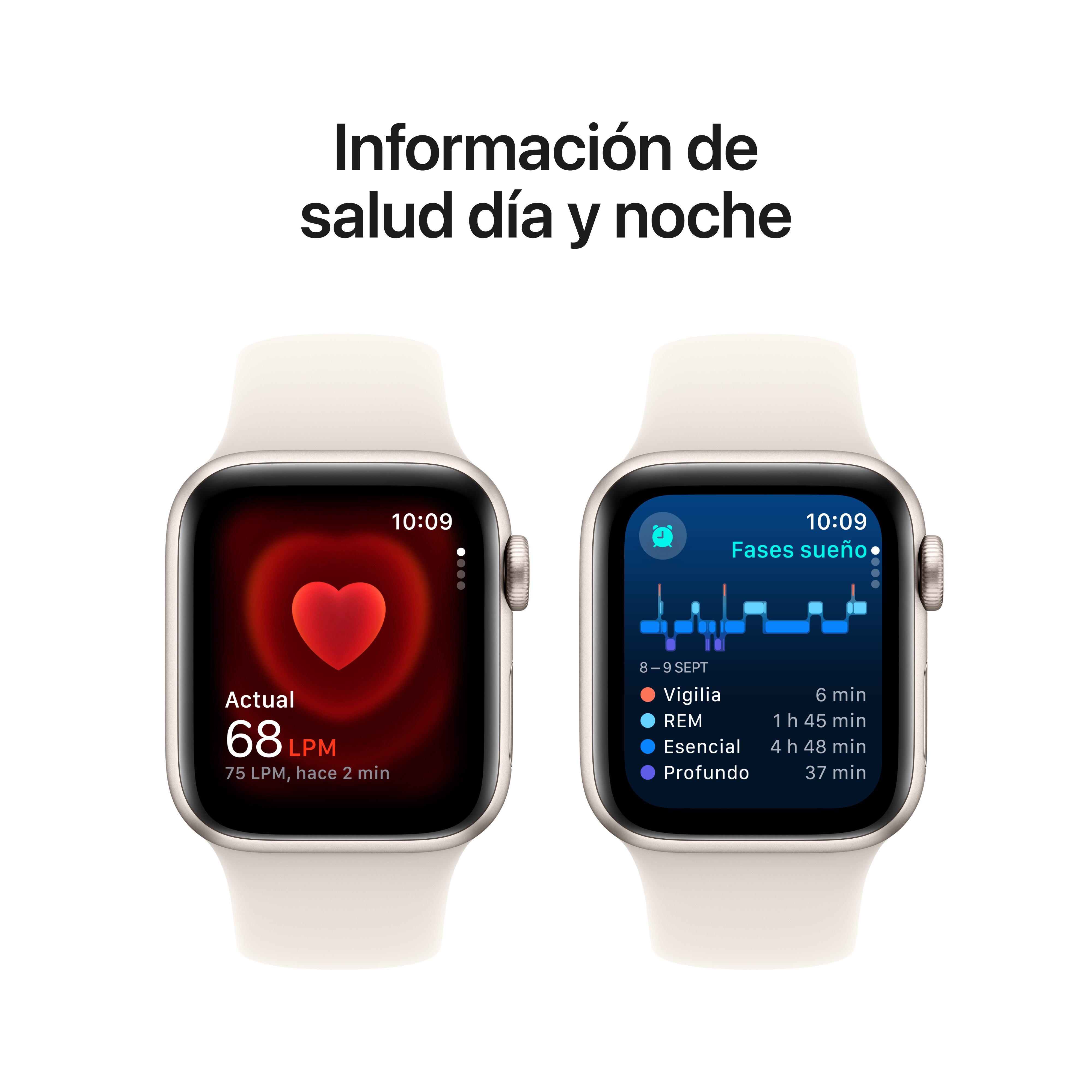 Apple Watch SE GPS + Cellular 40mm Aluminio Blanco Estrella con correa Deportiva Blanco Estrella S/M Blanco estrella-5