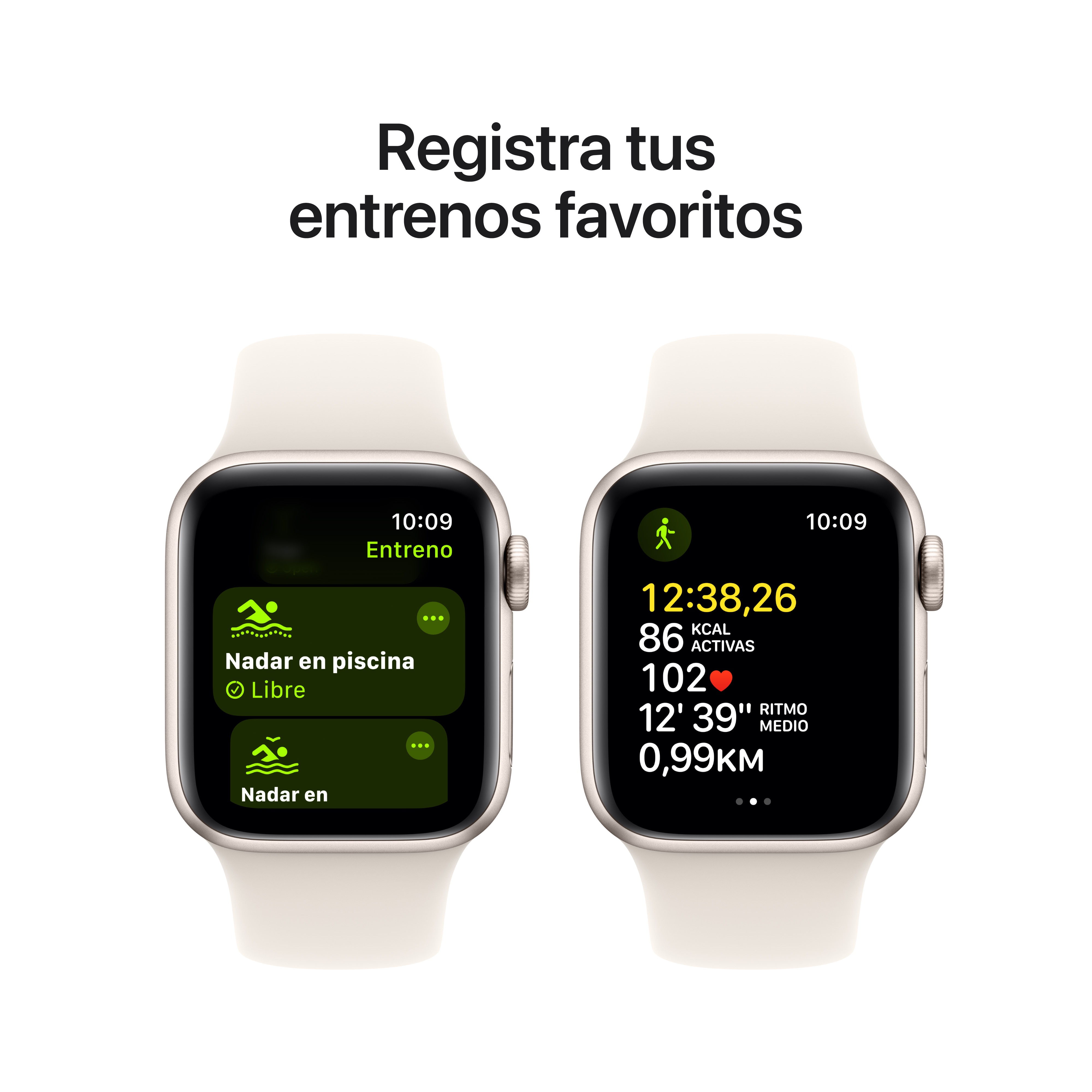 Apple Watch SE GPS + Cellular 40mm Aluminio Blanco Estrella con correa Deportiva Blanco Estrella M/L Blanco estrella-6