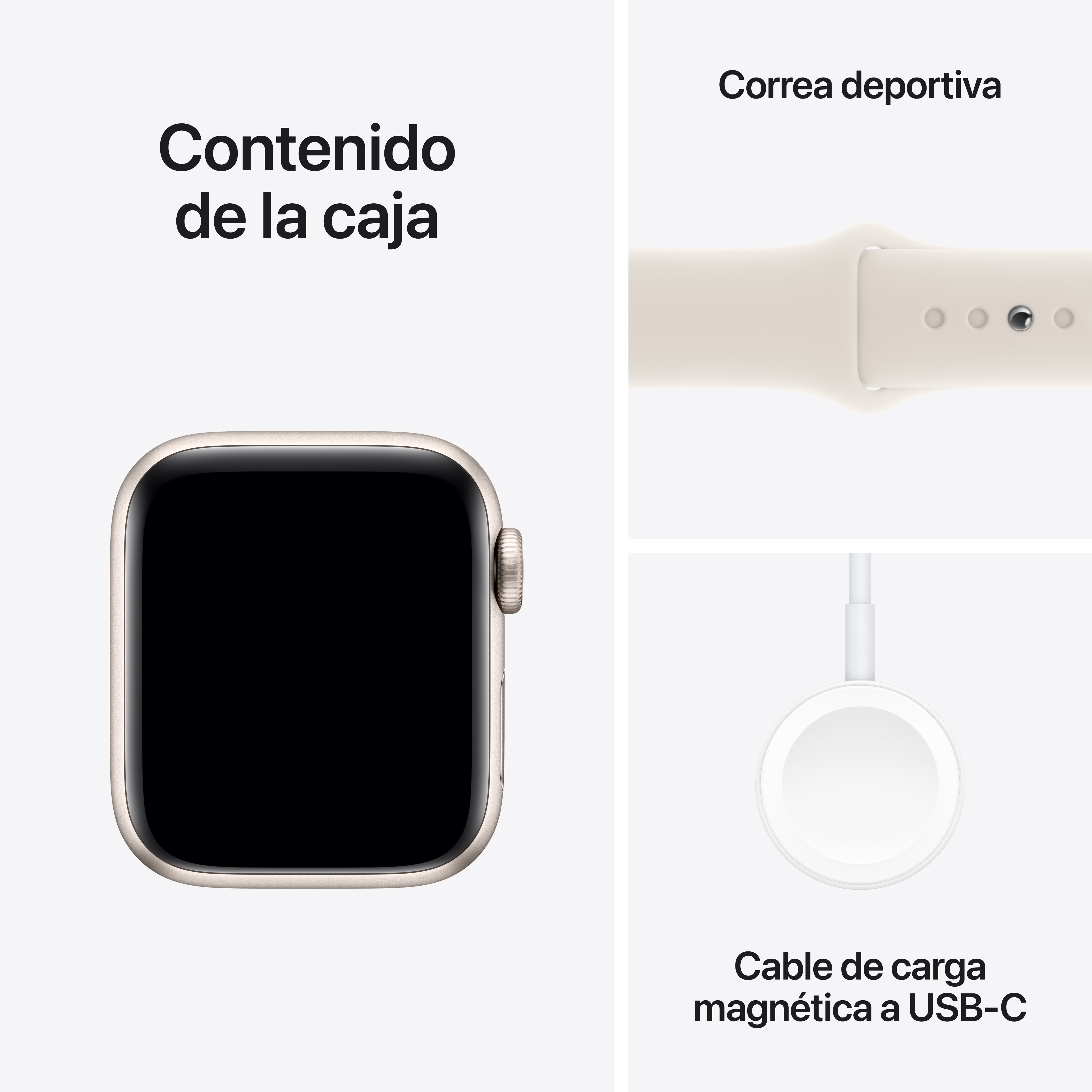 Apple Watch SE GPS + Cellular 40mm Aluminio Blanco Estrella con correa Deportiva Blanco Estrella M/L Blanco estrella-7