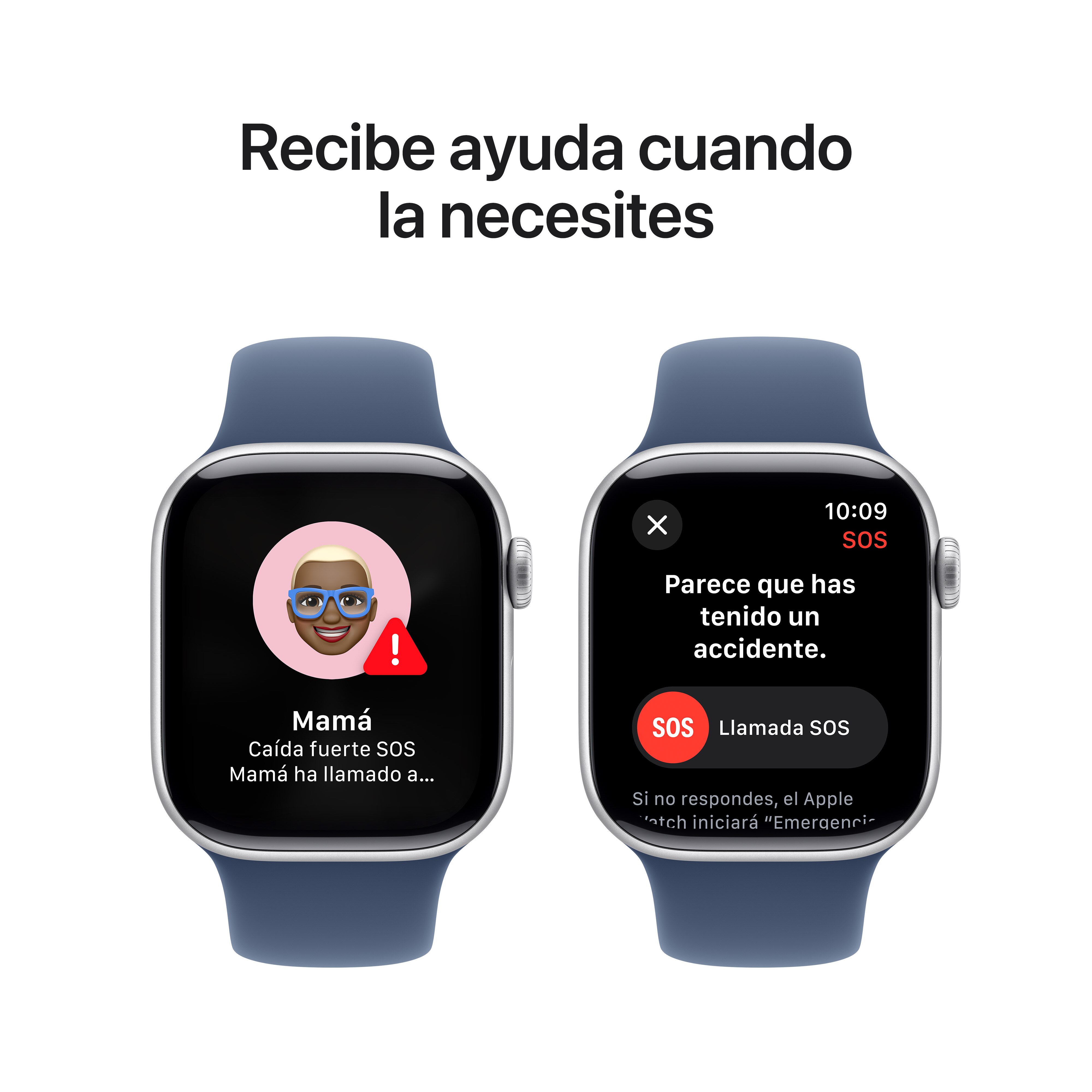 Apple Watch Series 10 GPS 42mm Aluminio Plata con correa Deportiva Azul Denim S/M Plata-7