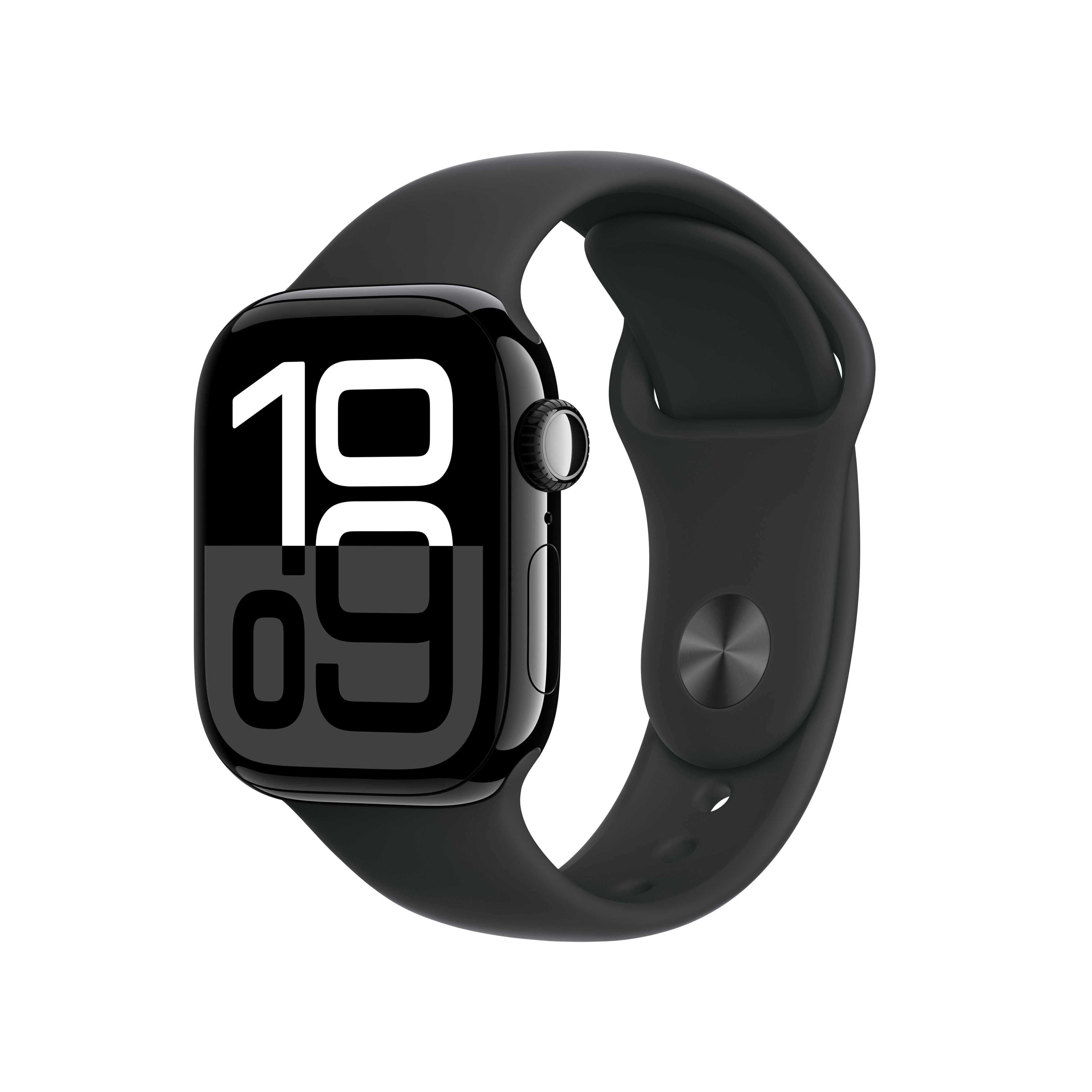 Apple Watch Series 10 GPS 42mm Aluminio Negro Azabache con correa Deportiva Negra S/M Negro Azabache-1